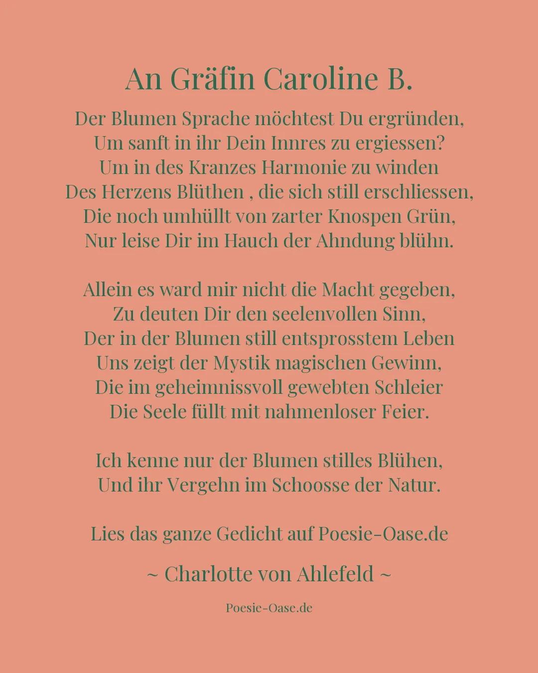Illustration zu An Gräfin Caroline B.