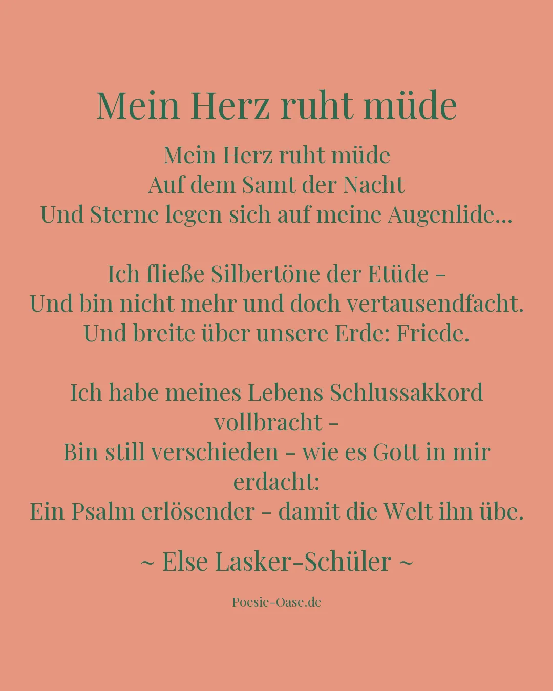 Illustration zu Mein Herz ruht müde