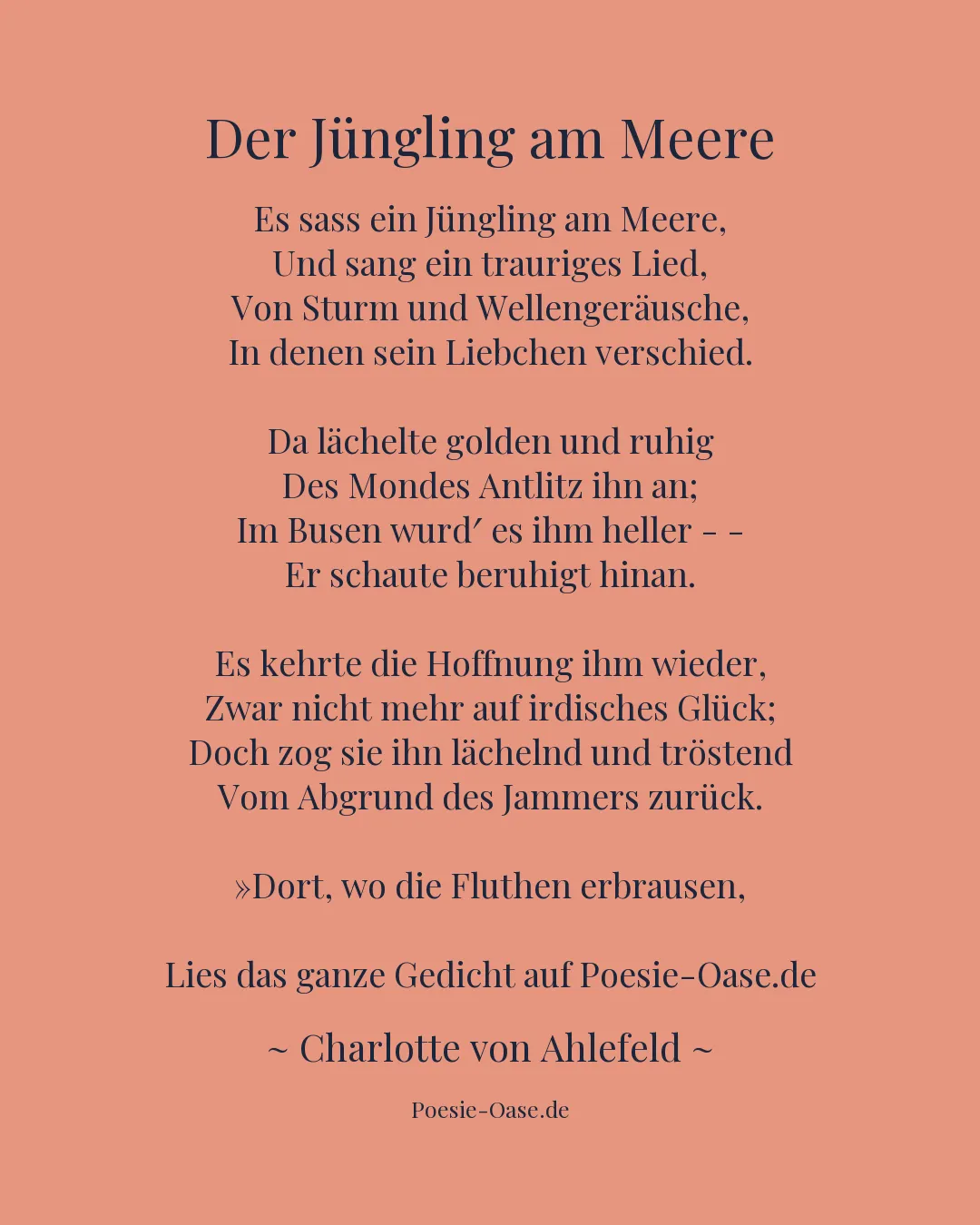 Illustration zu Der Jüngling am Meere