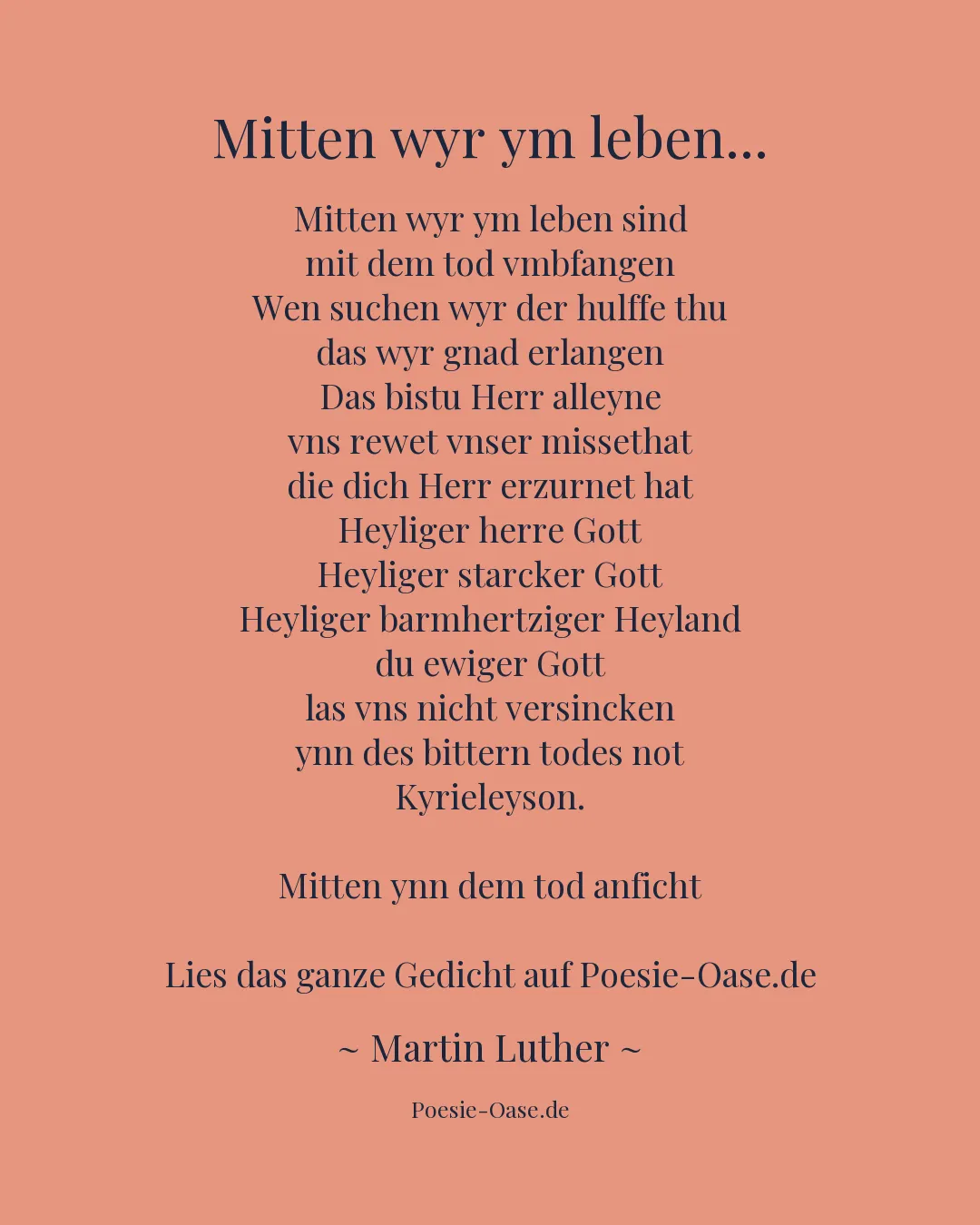 Illustration zu Mitten wyr ym leben...