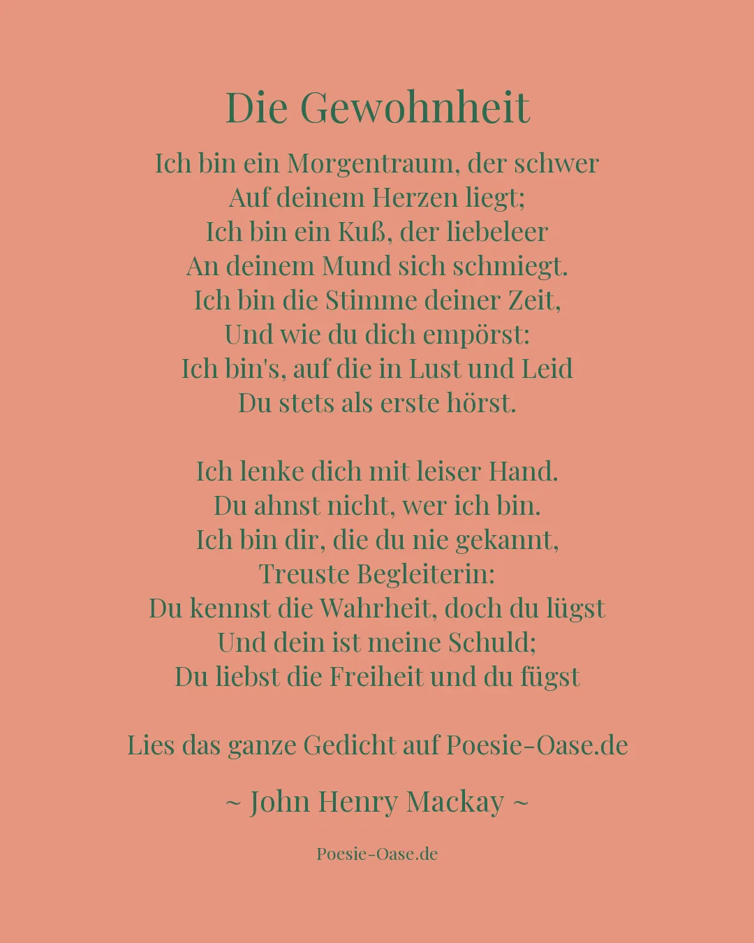 Illustration zu Die Gewohnheit