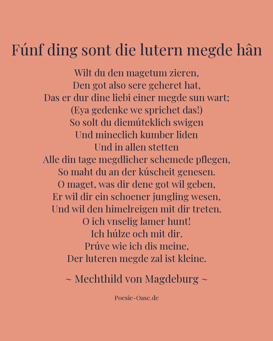 Illustration zu Fúnf ding sont die lutern megde hân