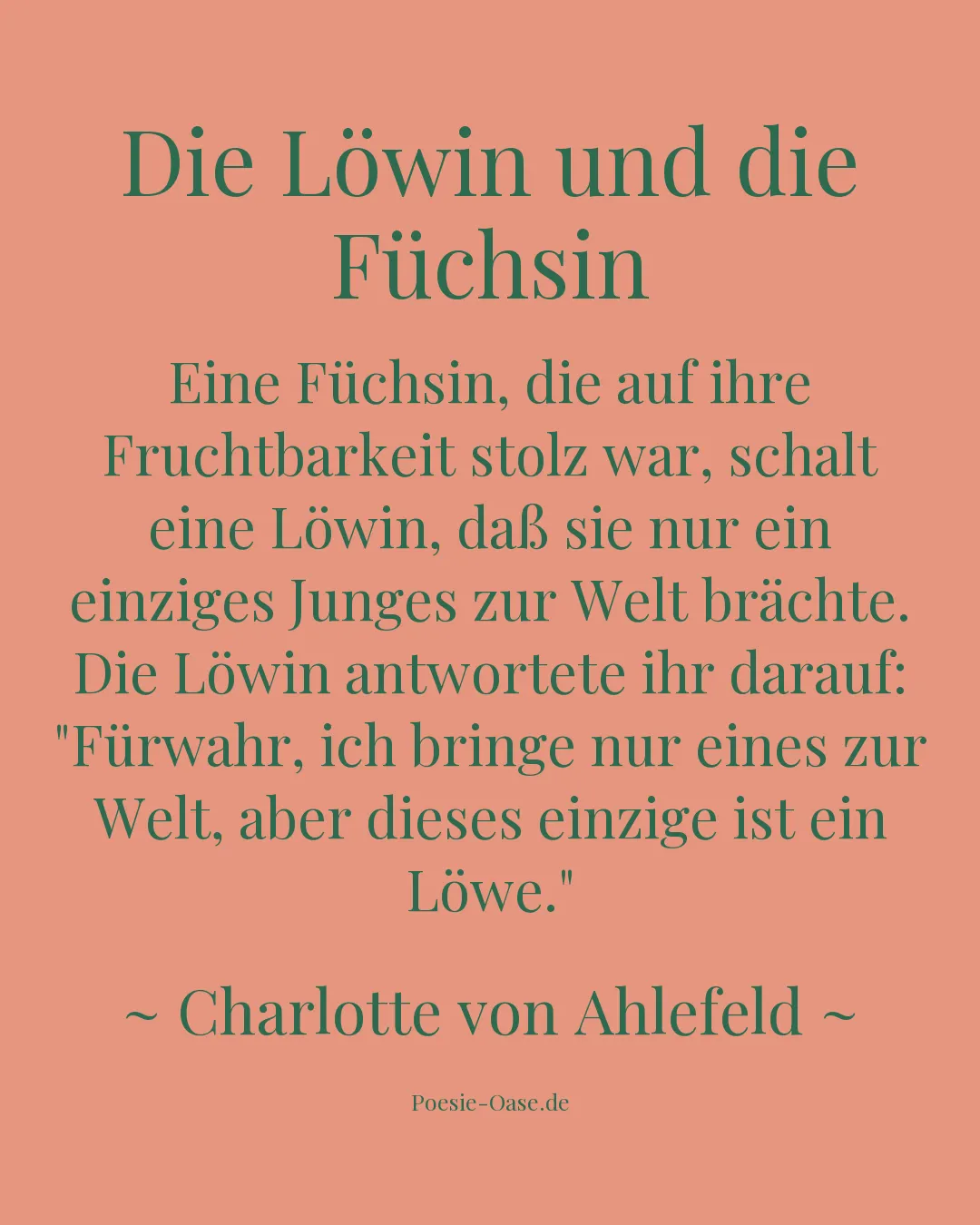 Illustration zu Die Löwin und die Füchsin
