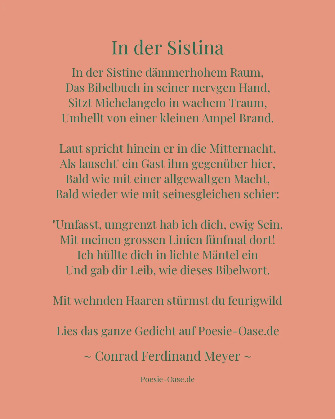 Illustration zu In der Sistina
