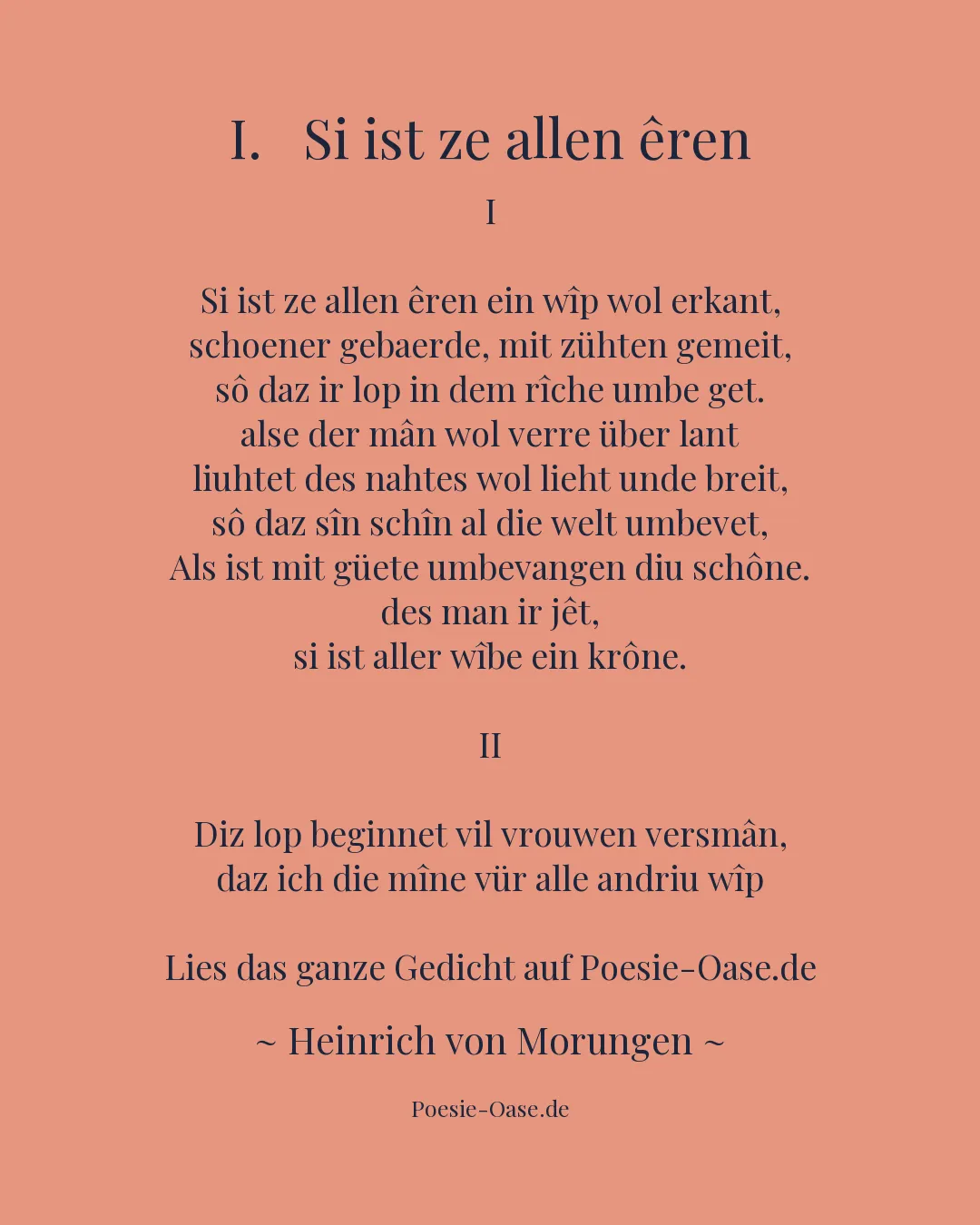 Illustration zu I.   Si ist ze allen êren