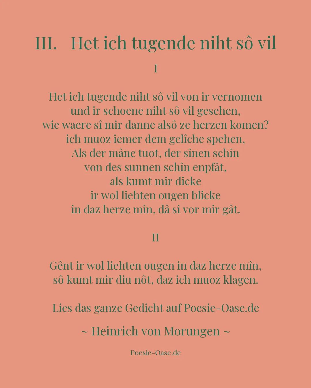 Illustration zu III.   Het ich tugende niht sô vil