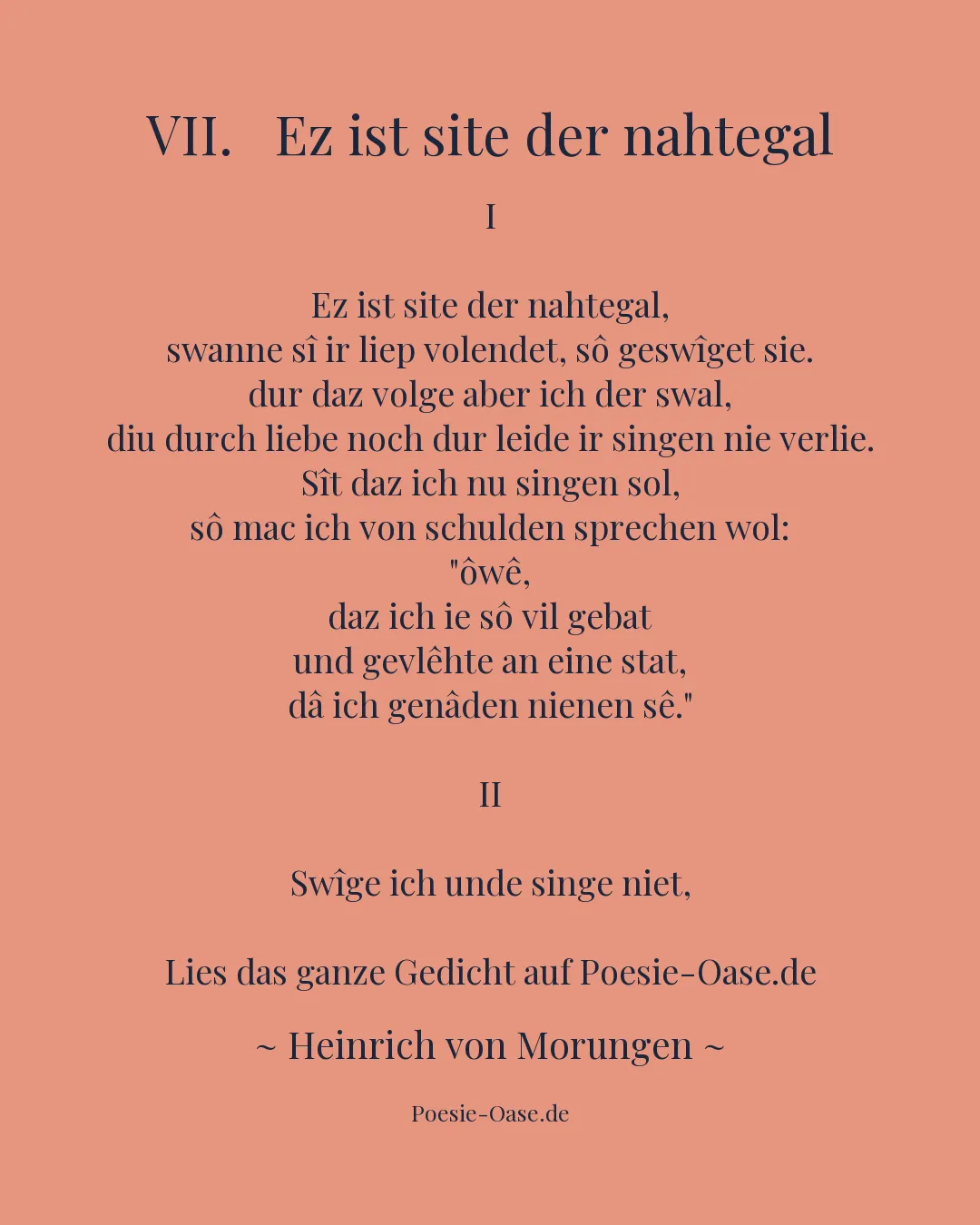 Illustration zu VII. Ez ist site der nahtegal