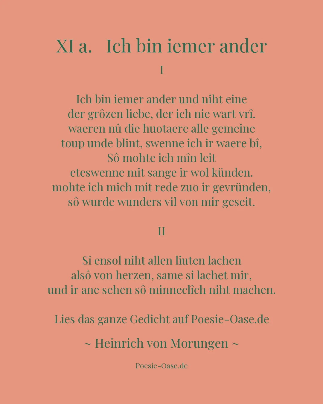 Illustration zu XI a. Ich bin iemer ander