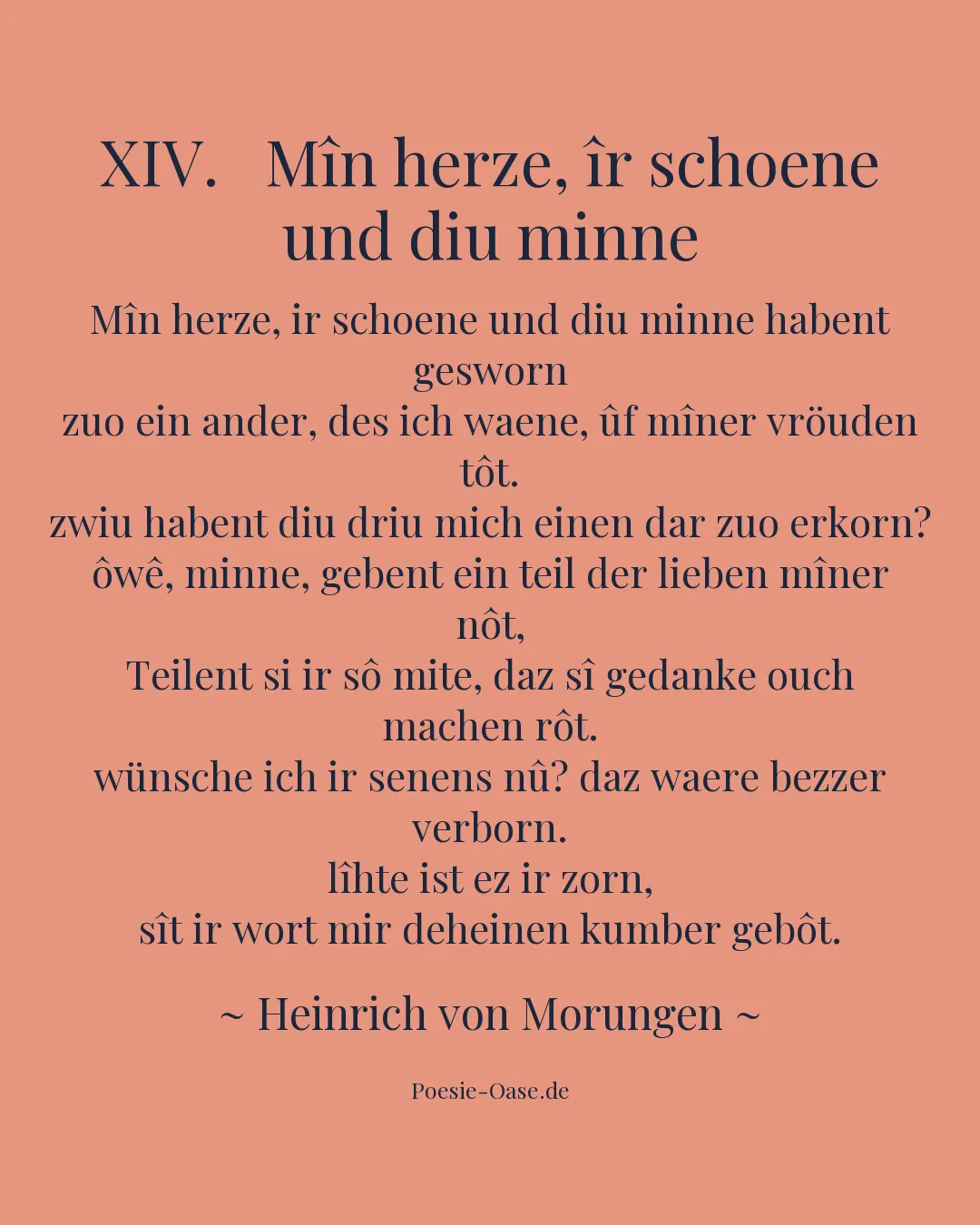 Illustration zu XIV. Mîn herze, îr schoene und diu minne