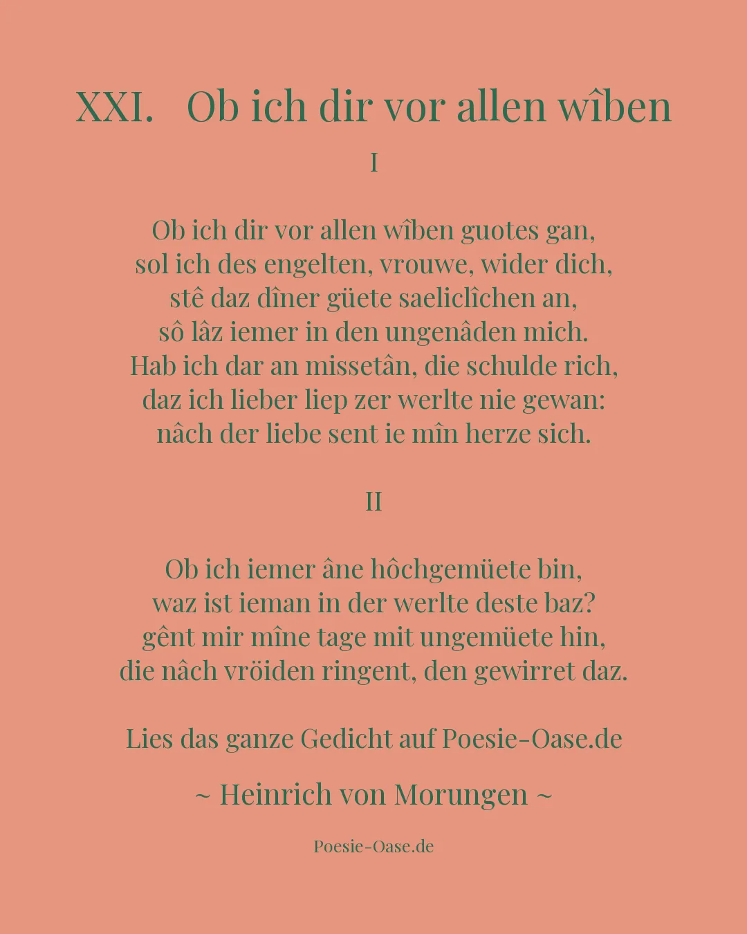 Illustration zu XXI. Ob ich dir vor allen wîben