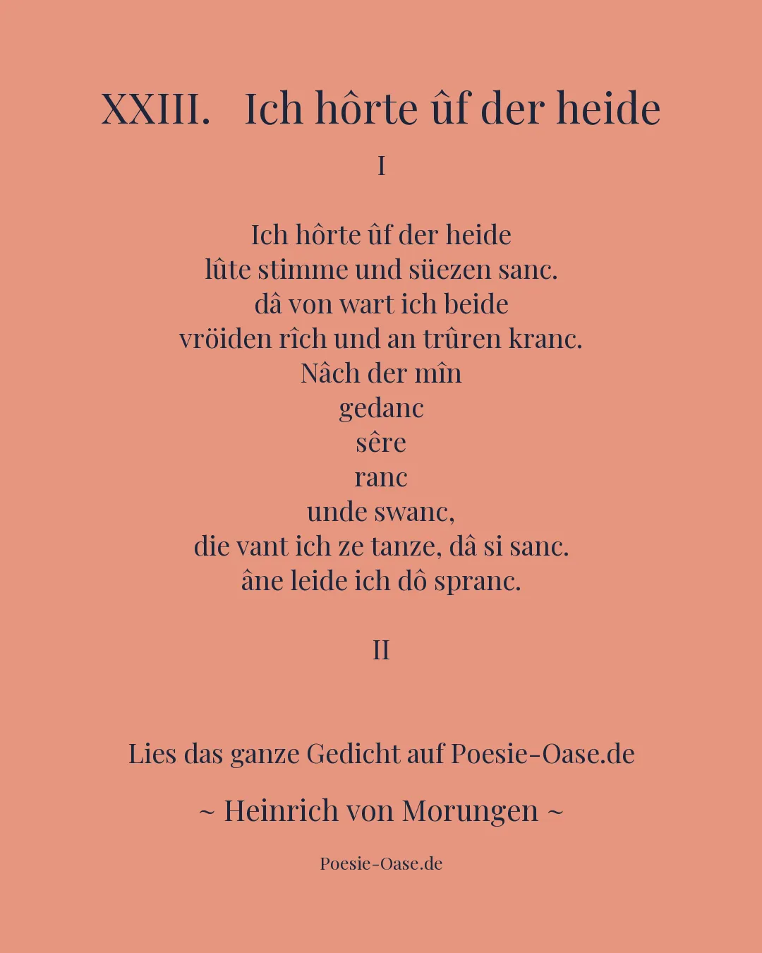 Illustration zu XXIII. Ich hôrte ûf der heide