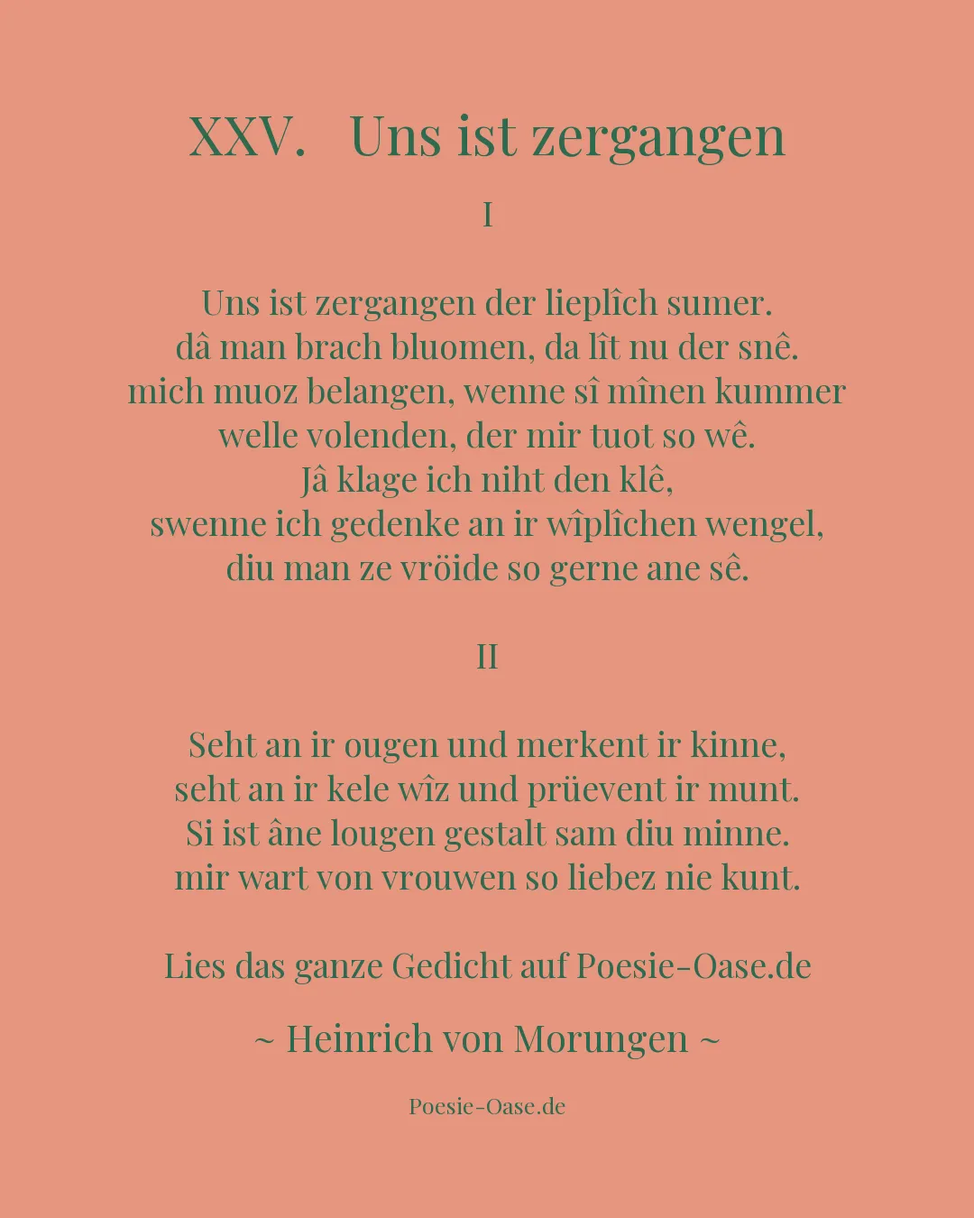 Illustration zu XXV. Uns ist zergangen