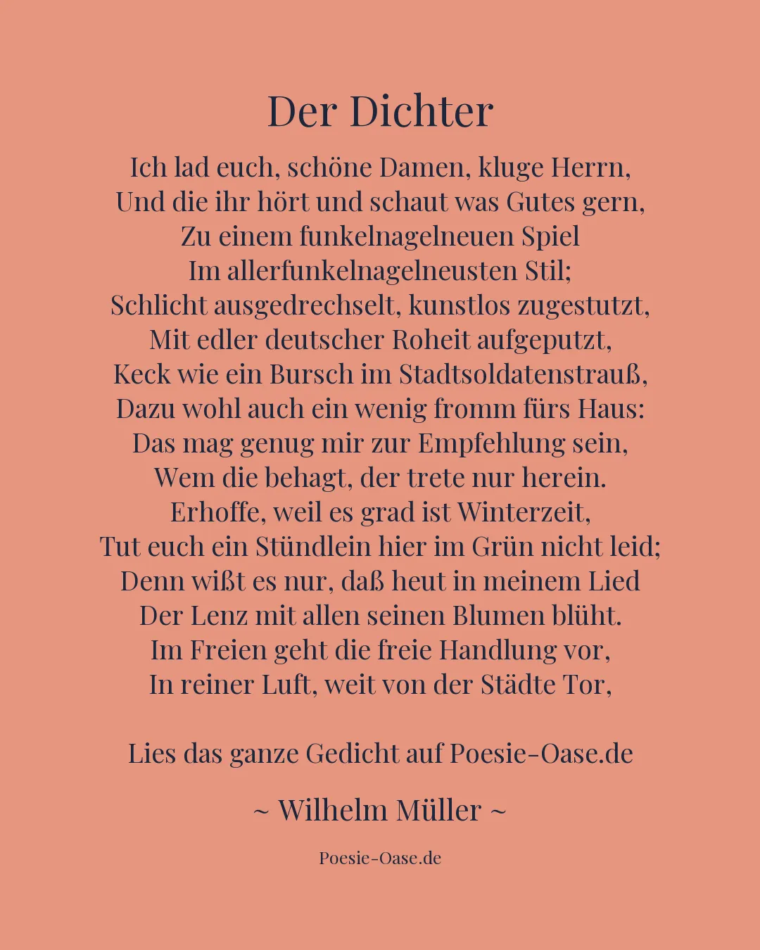 Illustration zu Der Dichter