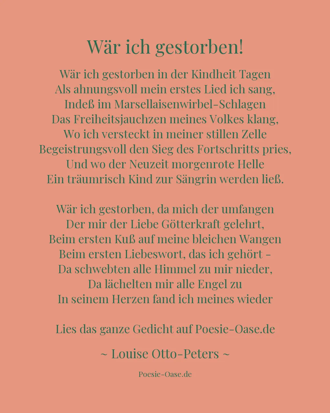 Illustration zu Wär ich gestorben!