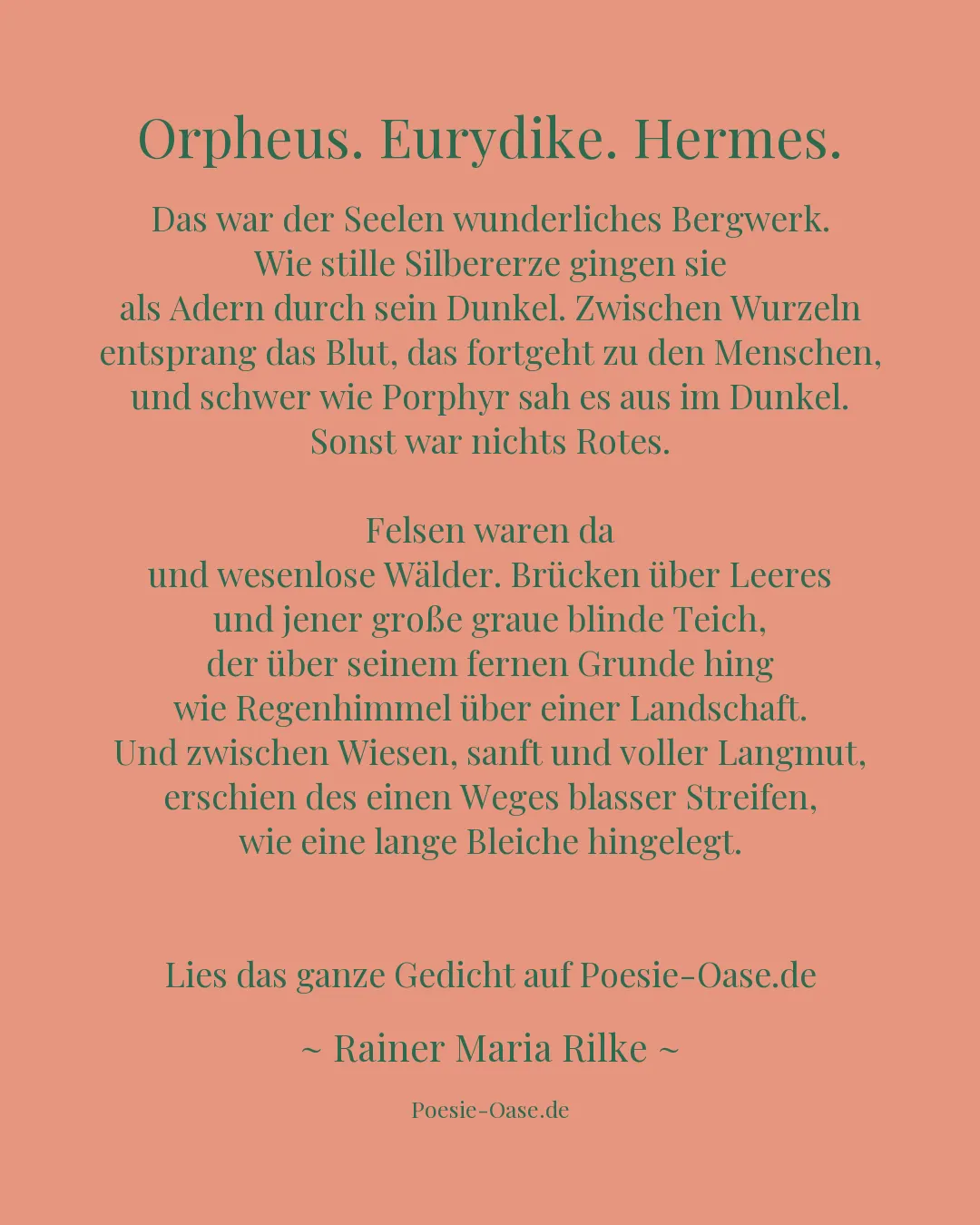 Illustration zu Orpheus. Eurydike. Hermes.