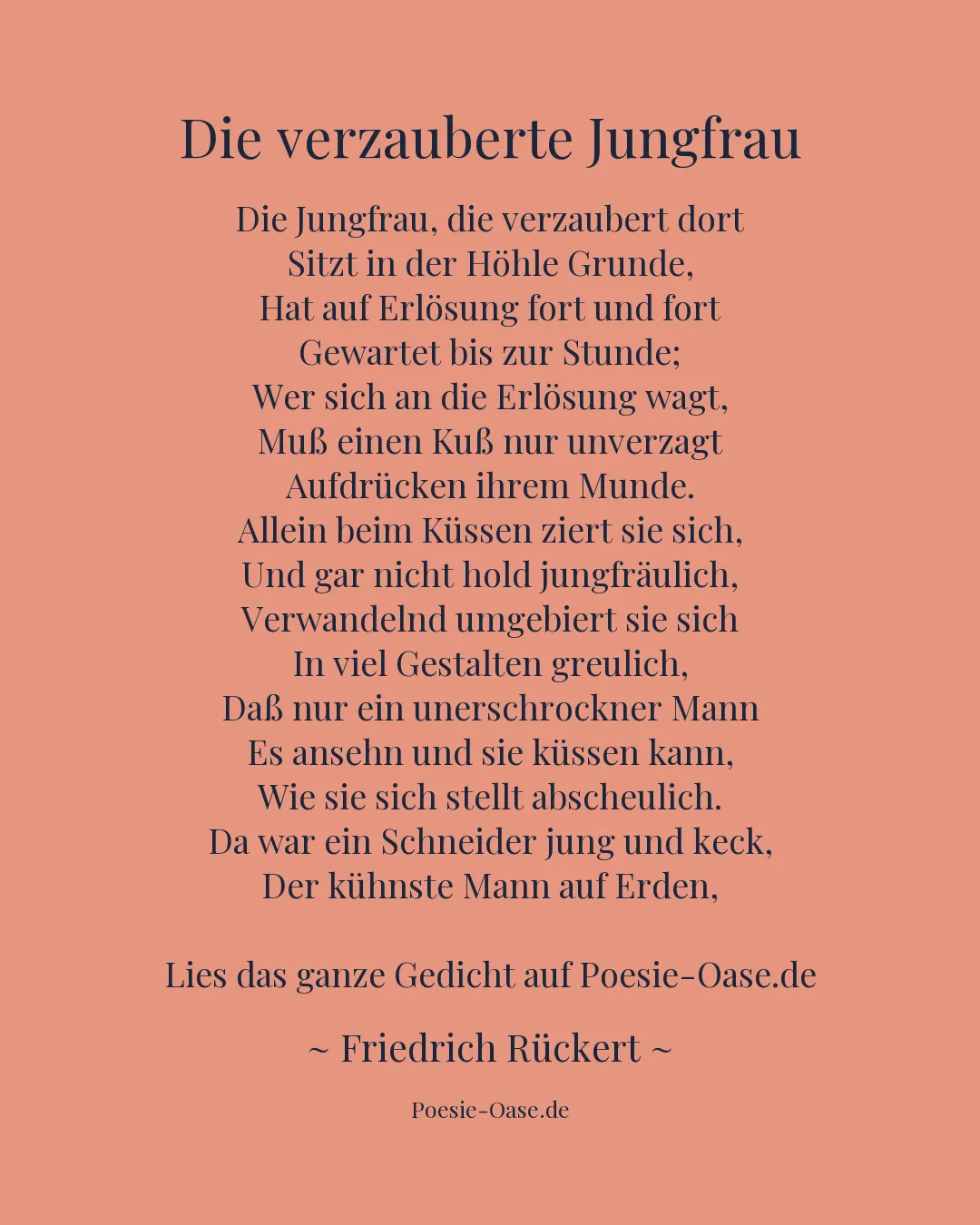 Illustration zu Die verzauberte Jungfrau