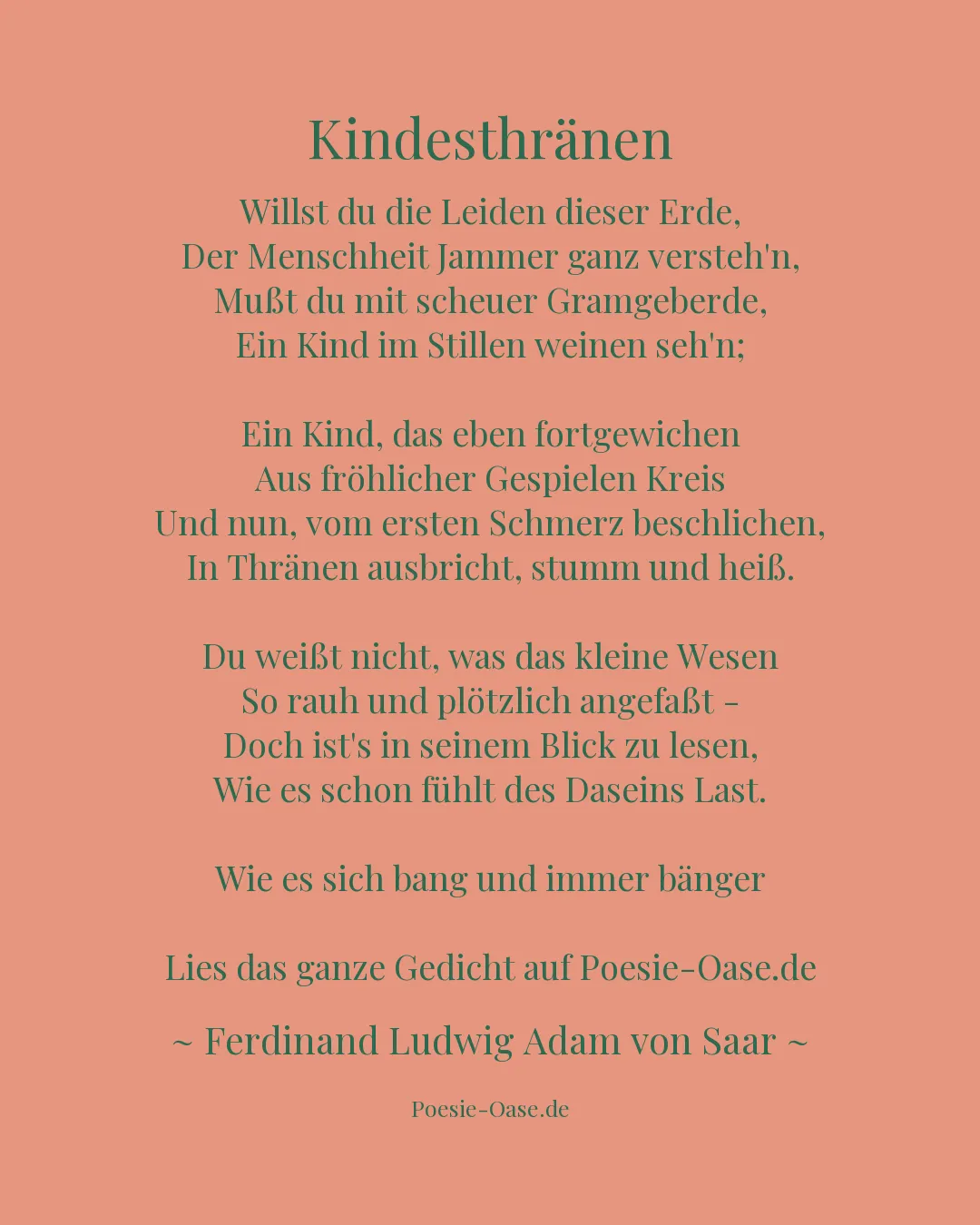 Illustration zu Kindesthränen