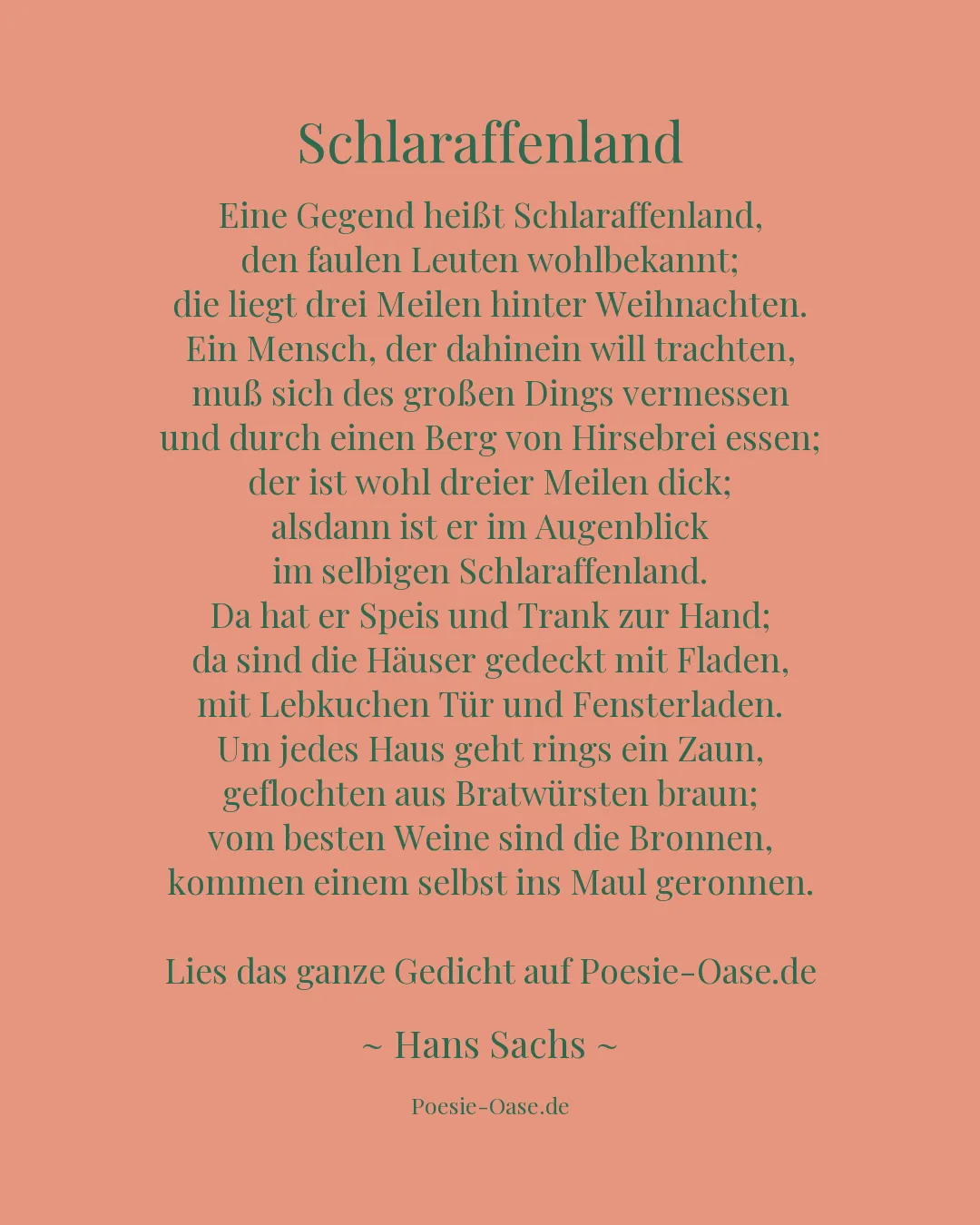 Illustration zu Schlaraffenland