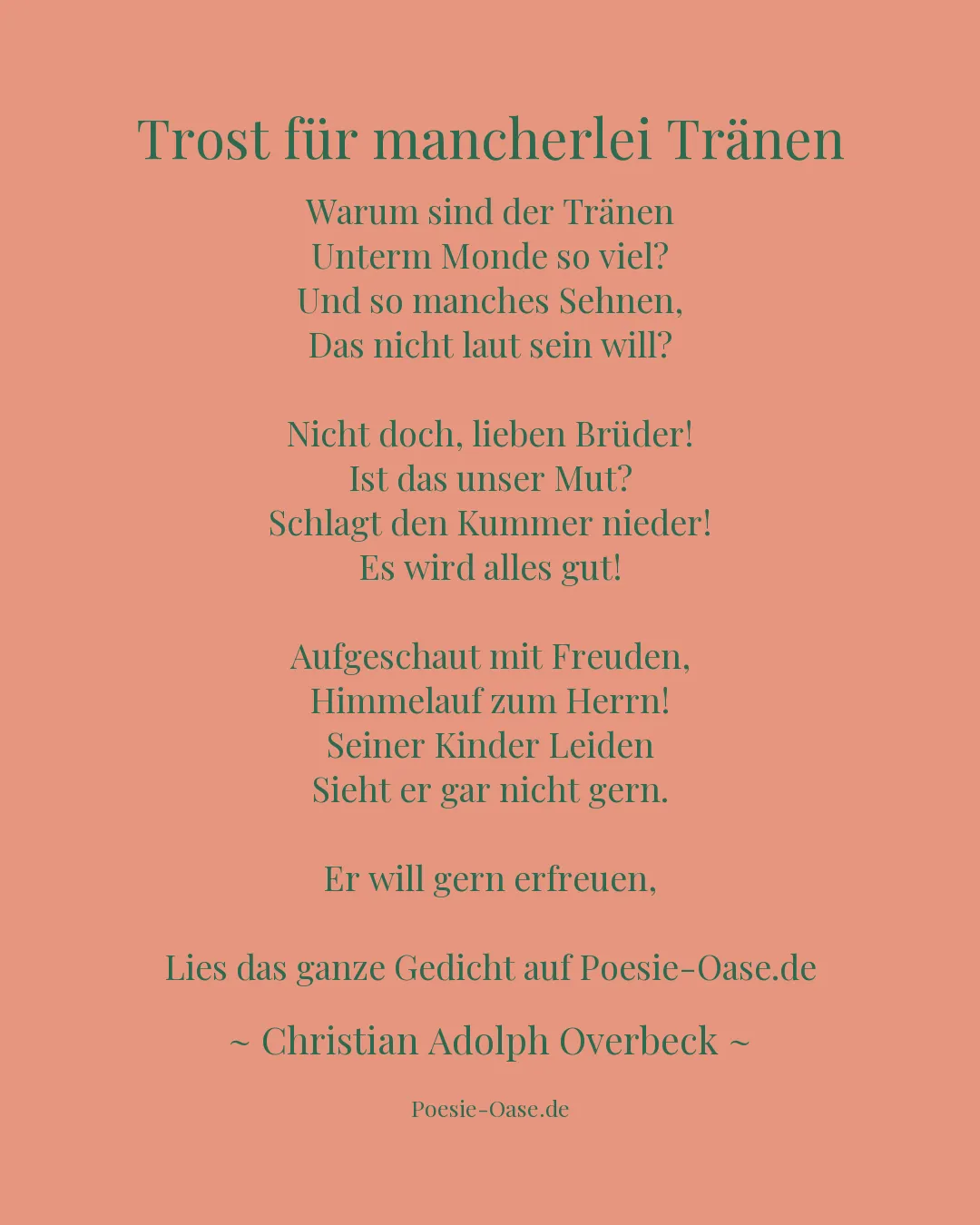 Illustration zu Trost für mancherlei Tränen