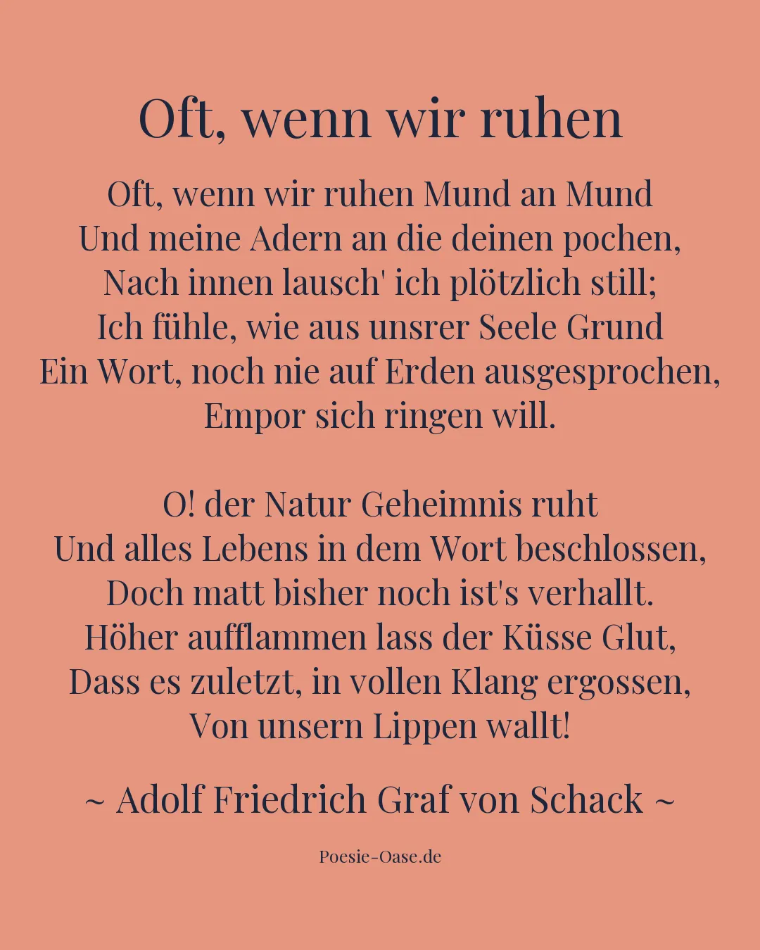 Illustration zu Oft, wenn wir ruhen