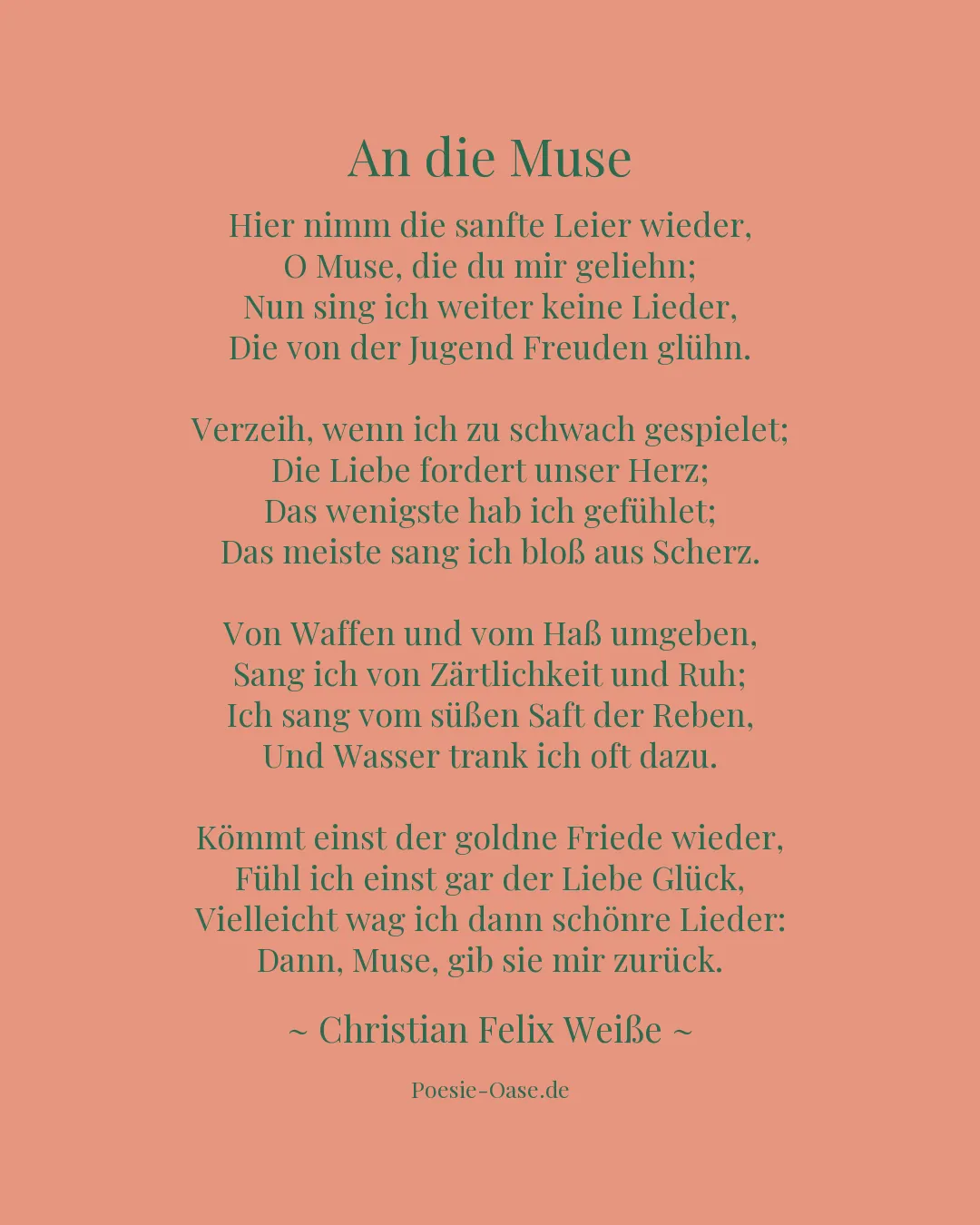 Illustration zu An die Muse