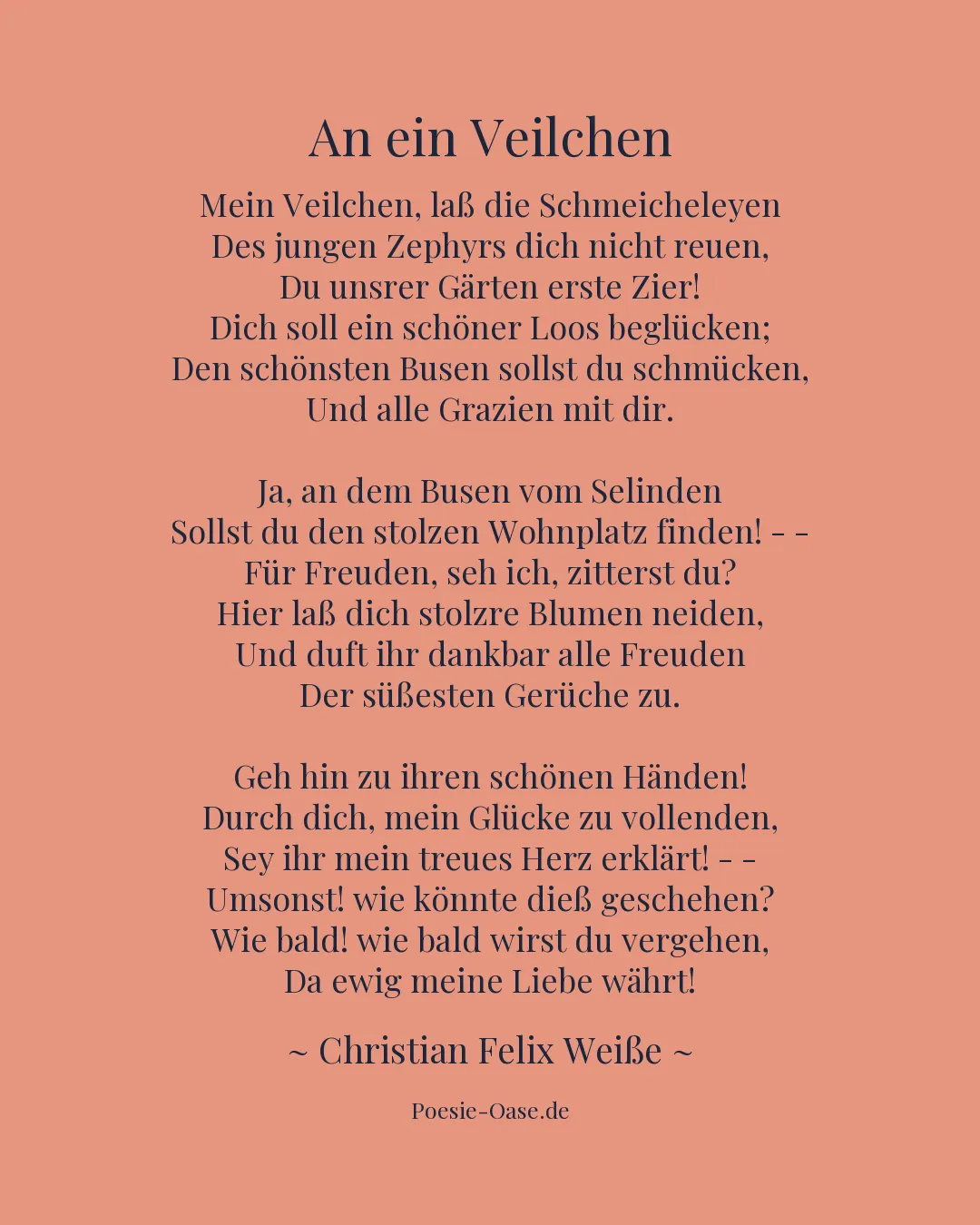 Illustration zu An ein Veilchen