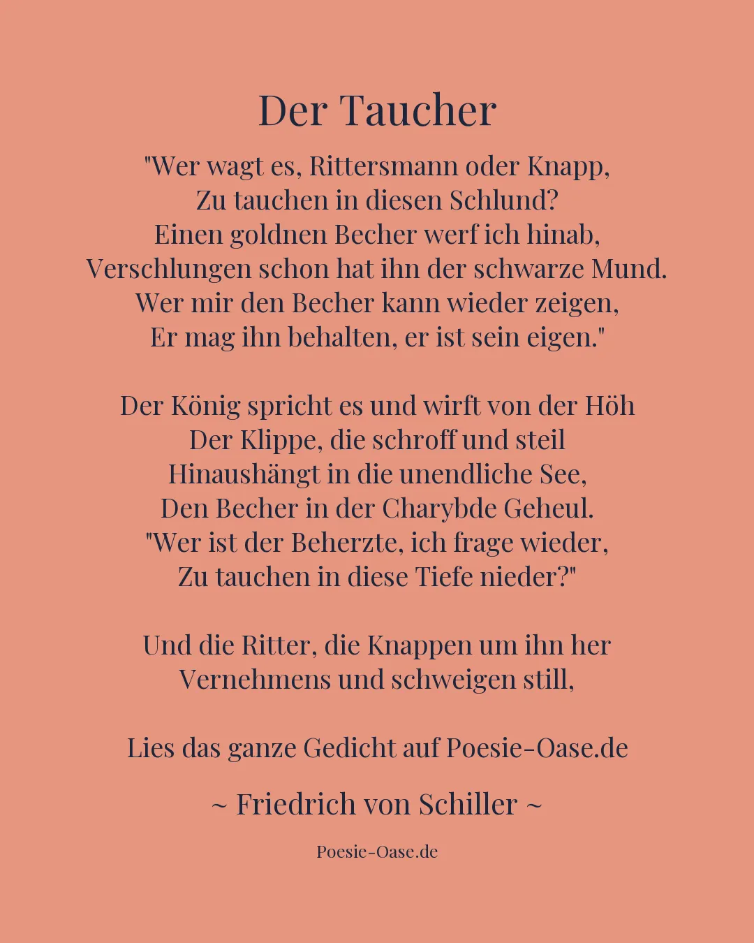 Illustration zu Der Taucher