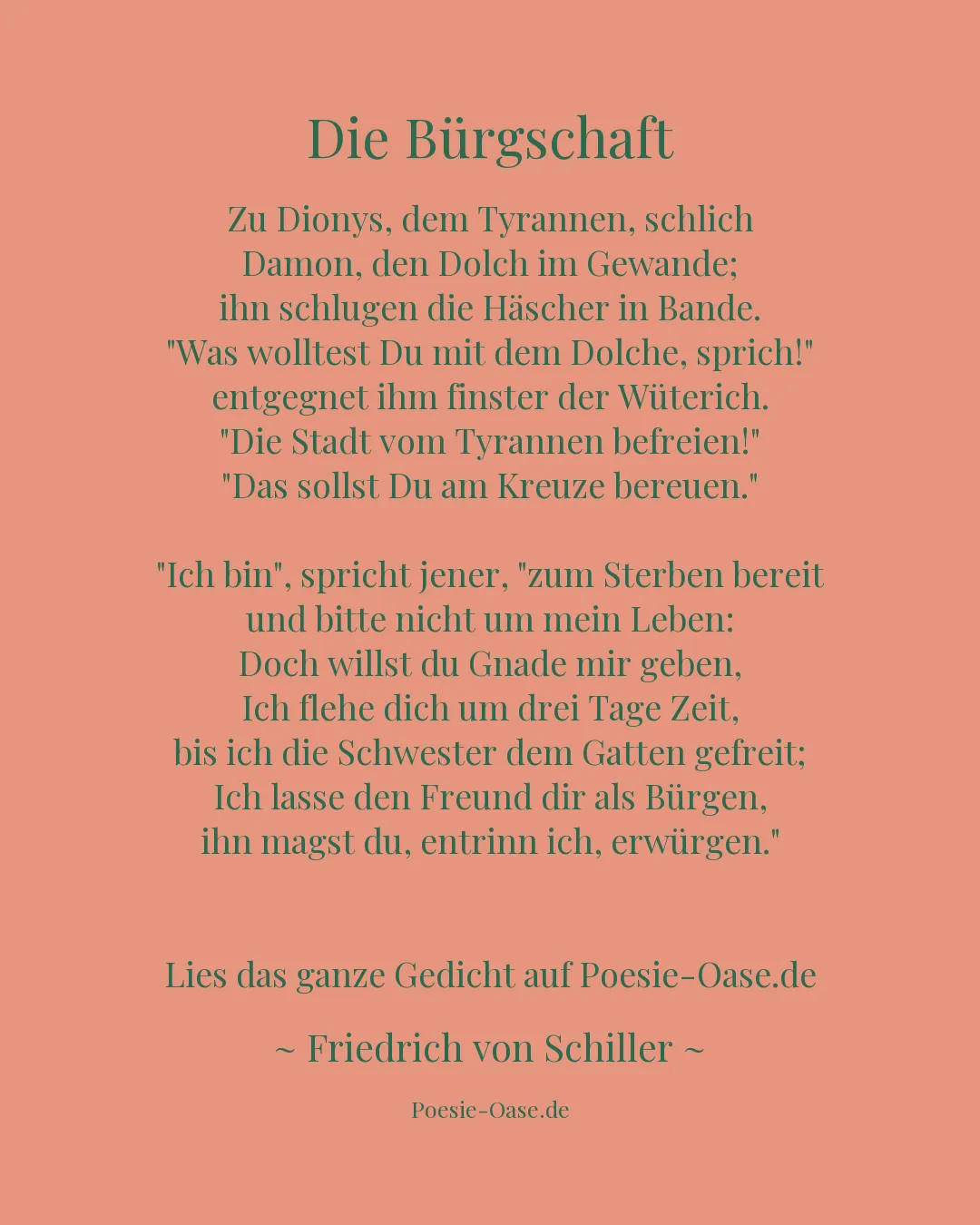 Illustration zu Die Bürgschaft