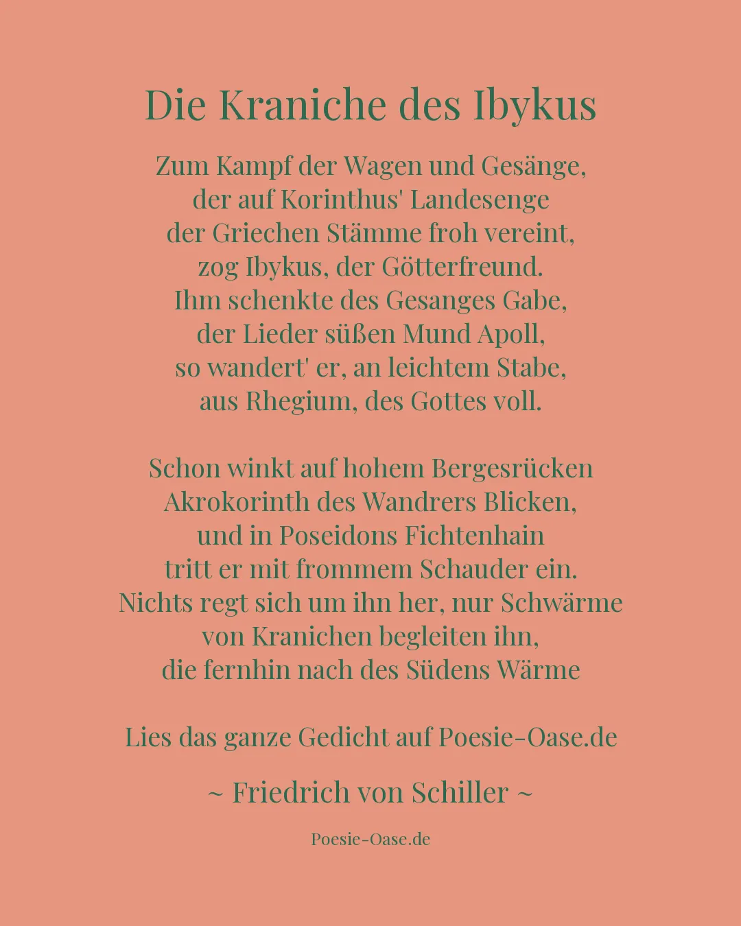 Illustration zu Die Kraniche des Ibykus