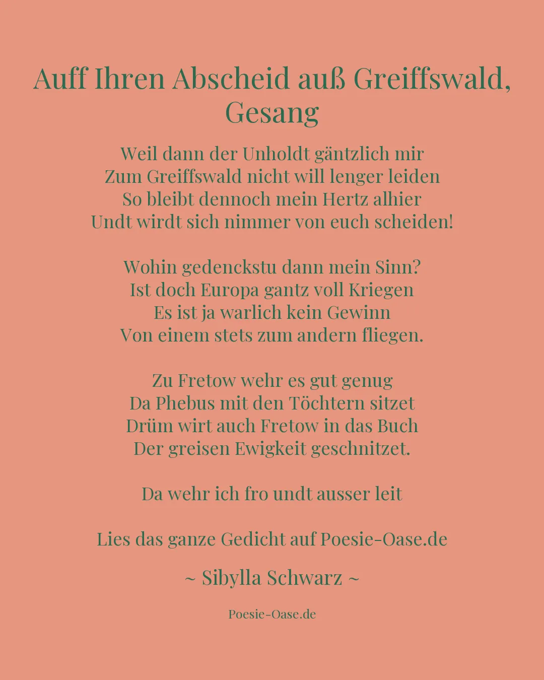 Illustration zu Auff Ihren Abscheid auß Greiffswald, Gesang