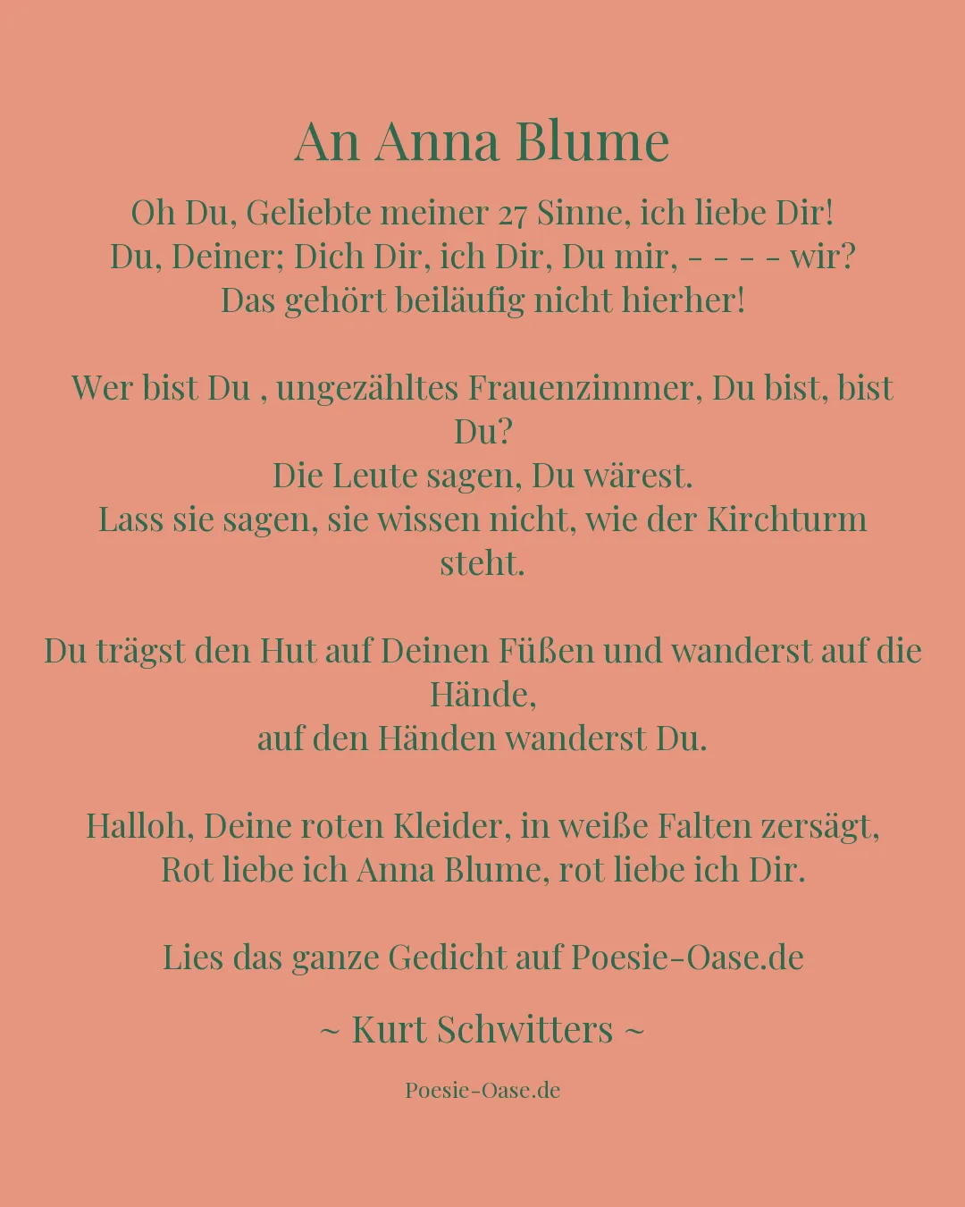 Illustration zu An Anna Blume