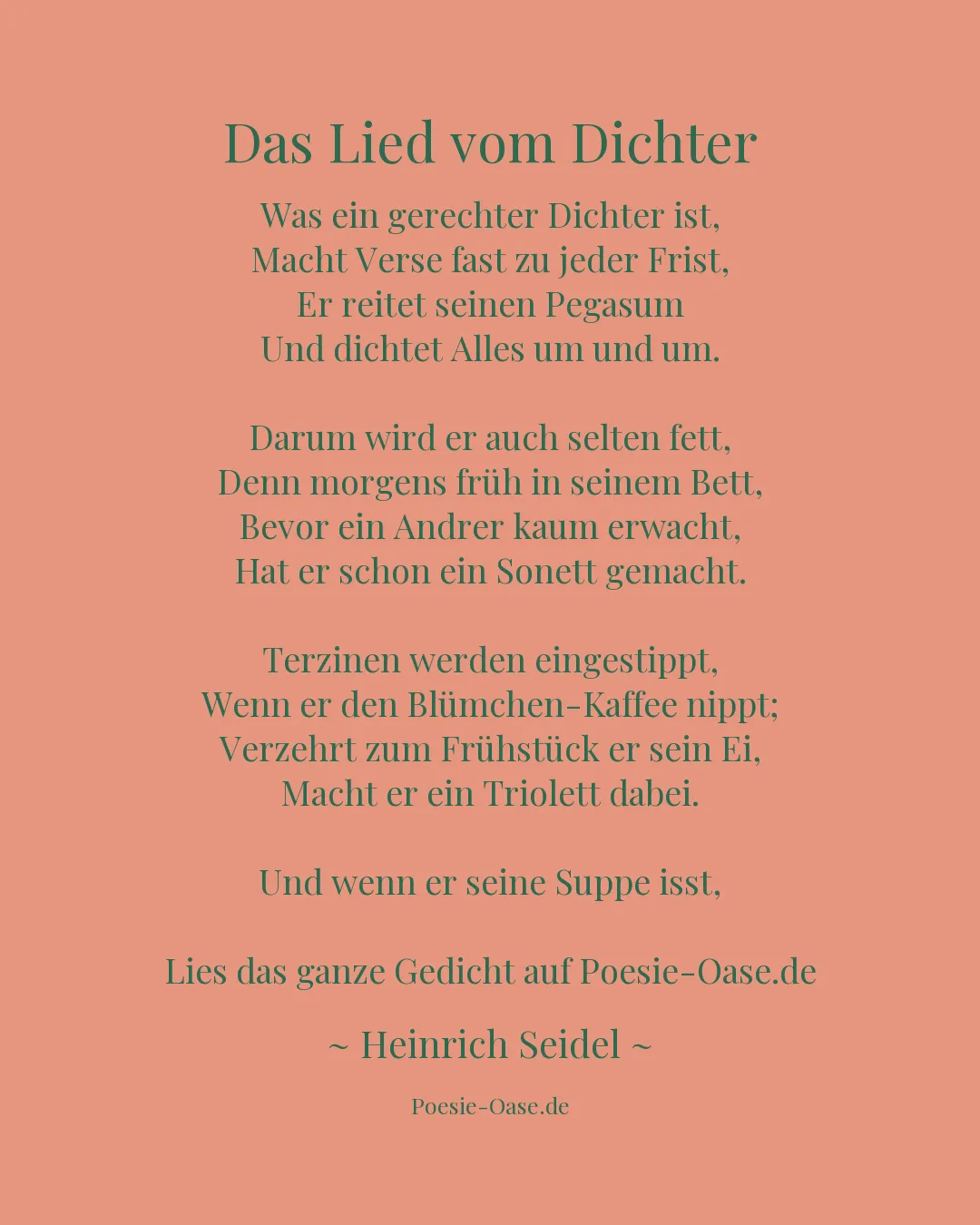 Illustration zu Das Lied vom Dichter