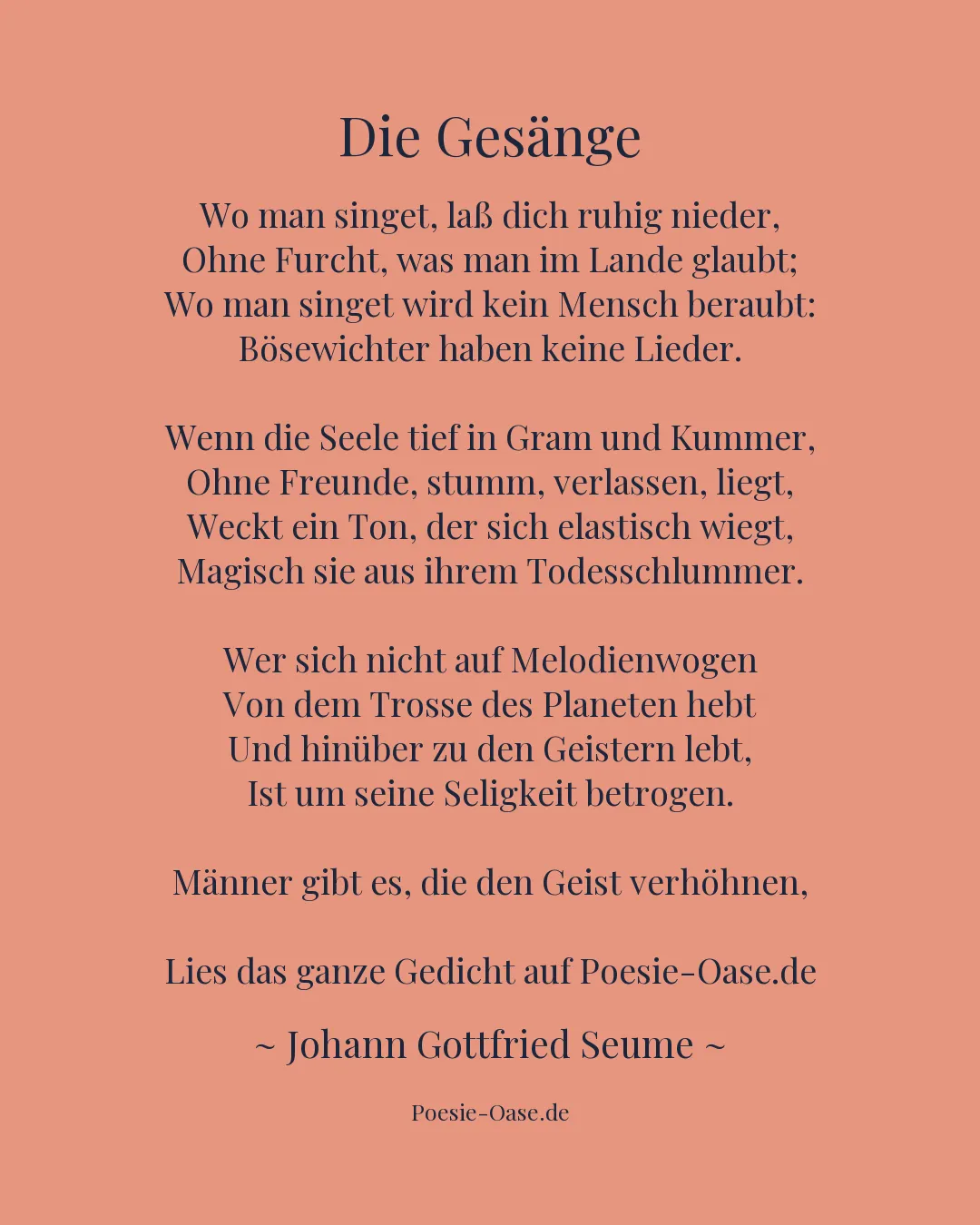 Illustration zu Die Gesänge