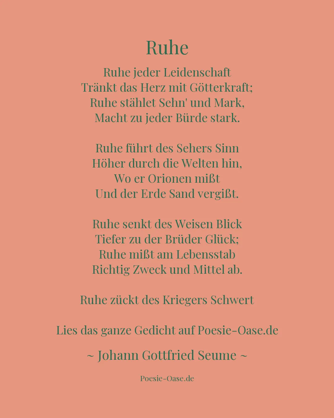 Illustration zu Ruhe