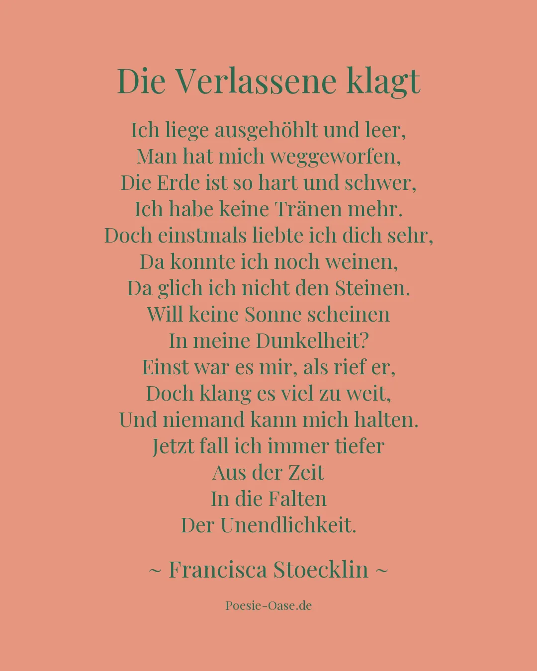 Illustration zu Die Verlassene klagt