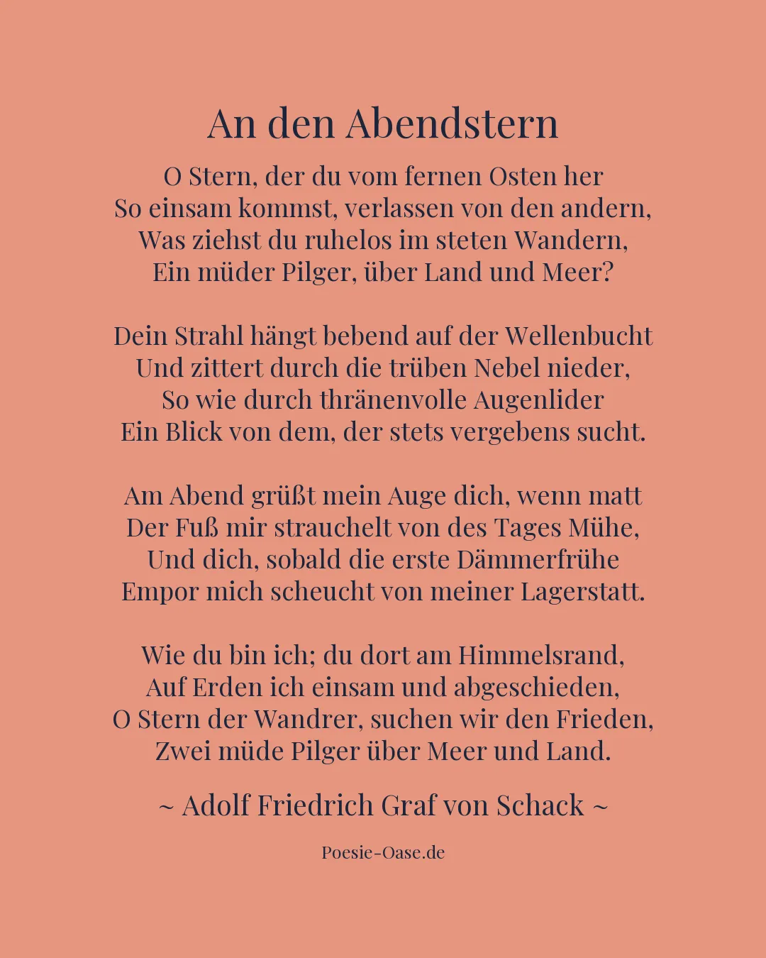 Illustration zu An den Abendstern