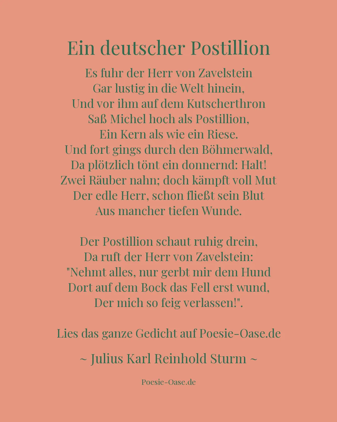 Illustration zu Ein deutscher Postillion
