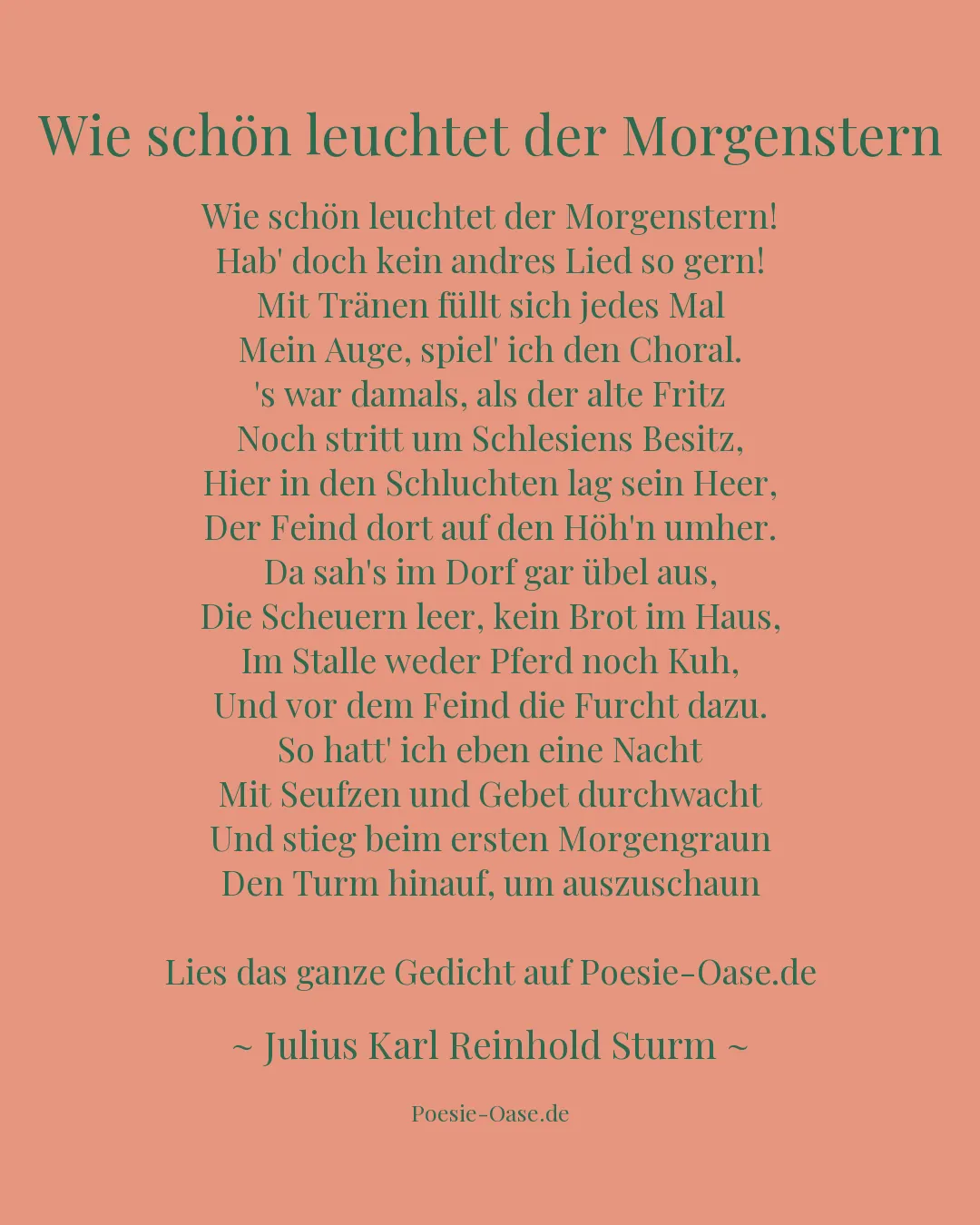 Illustration zu Wie schön leuchtet der Morgenstern