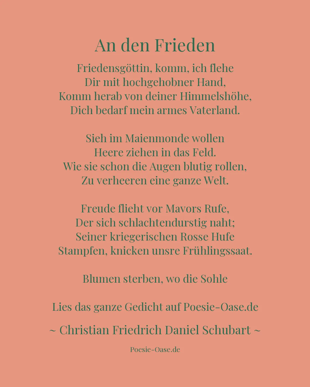Illustration zu An den Frieden