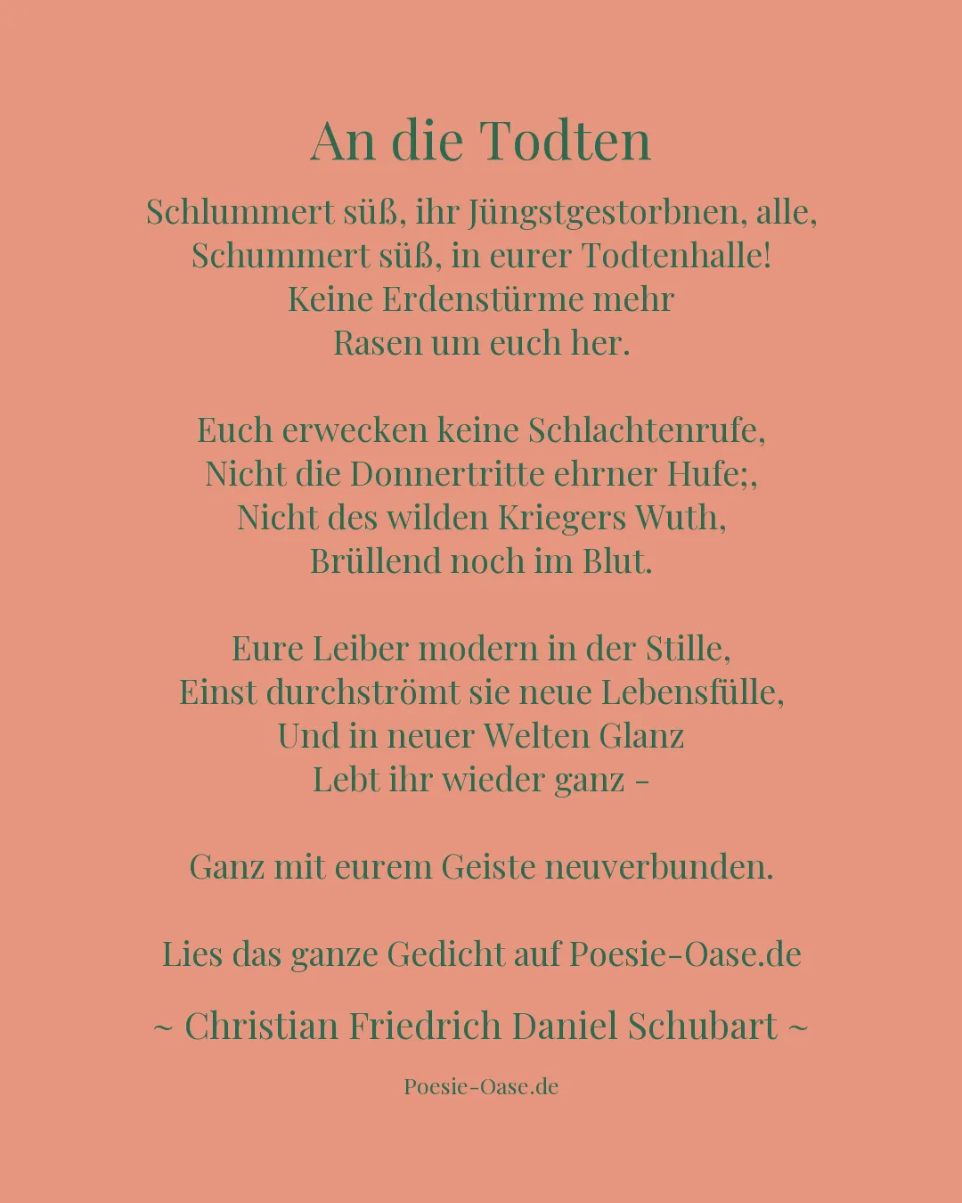 Illustration zu An die Todten