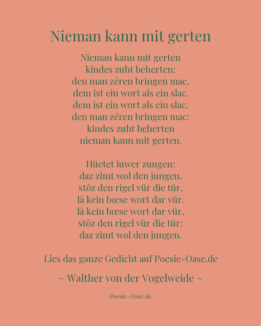 Illustration zu Nieman kann mit gerten