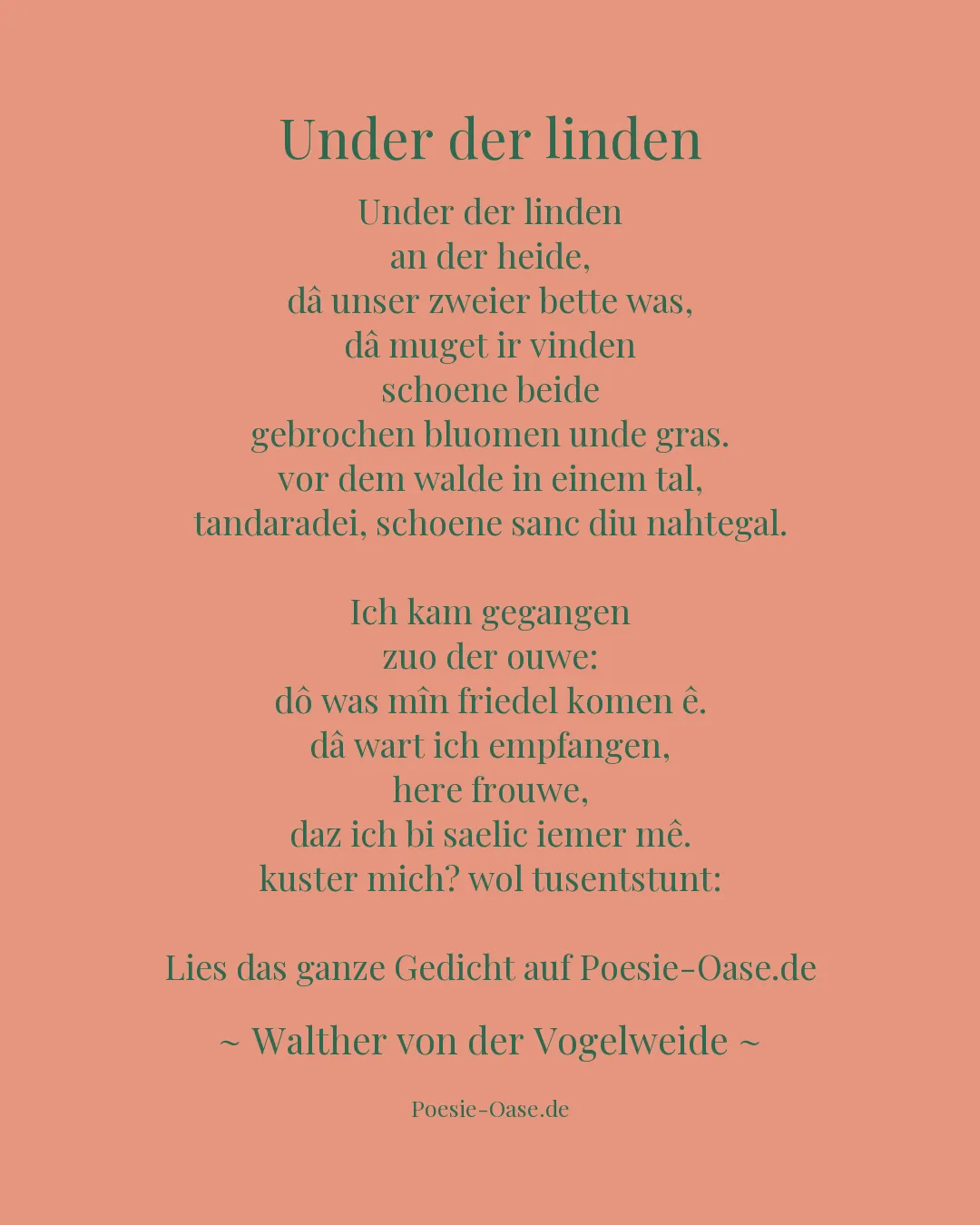 Illustration zu Under der linden