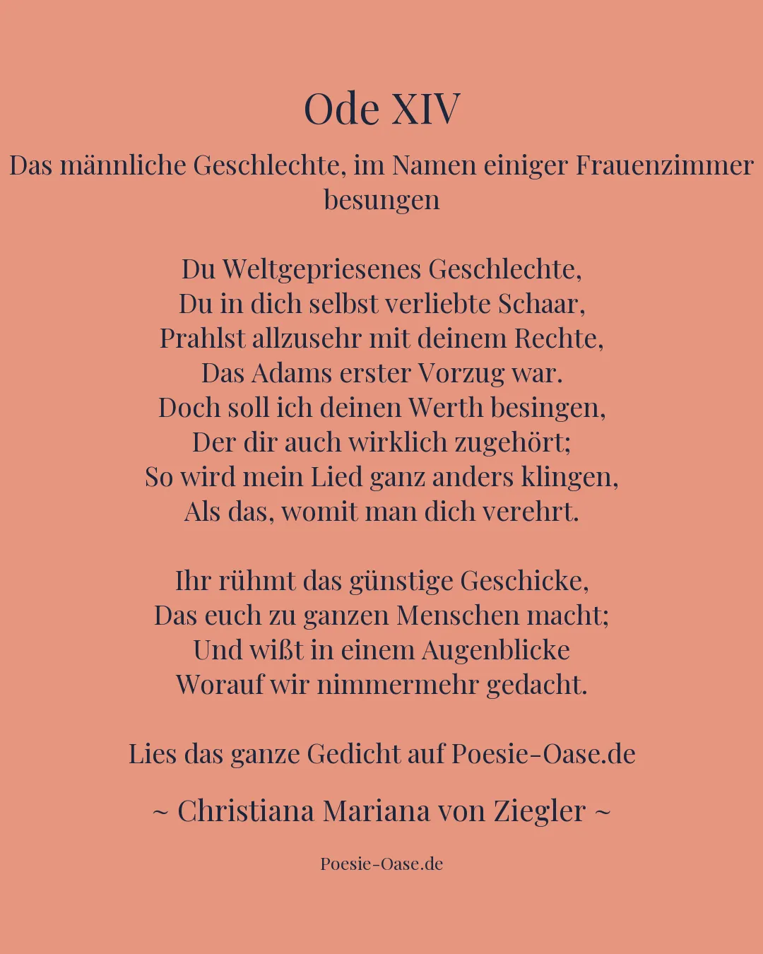 Illustration zu Ode XIV