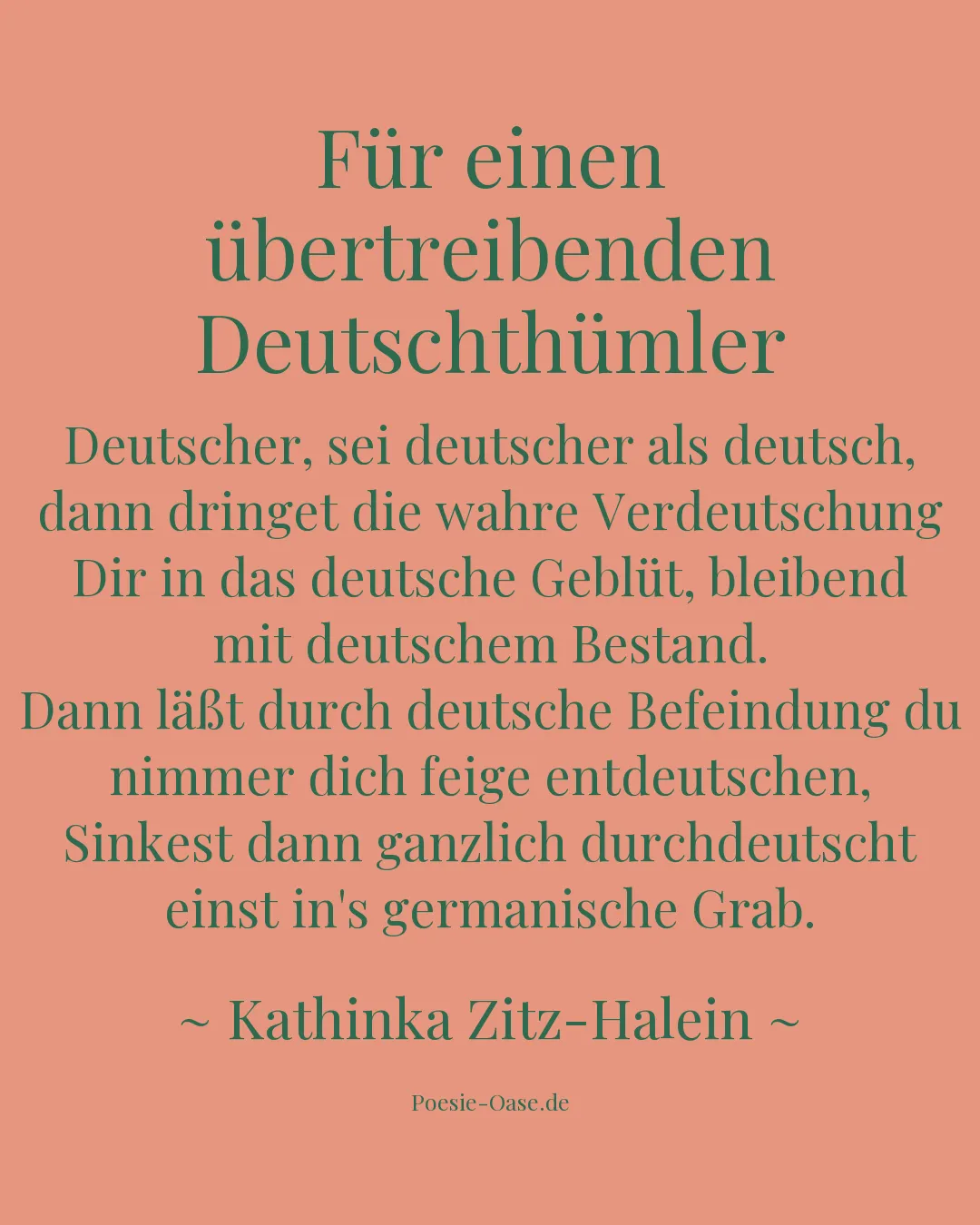 Illustration zu Für einen übertreibenden Deutschthümler