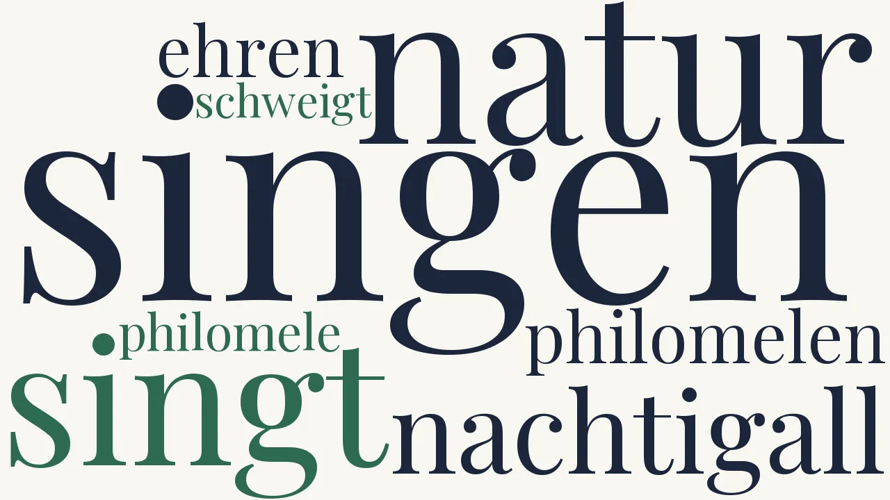 Wortwolke zu Die Nachtigall und die Lerche