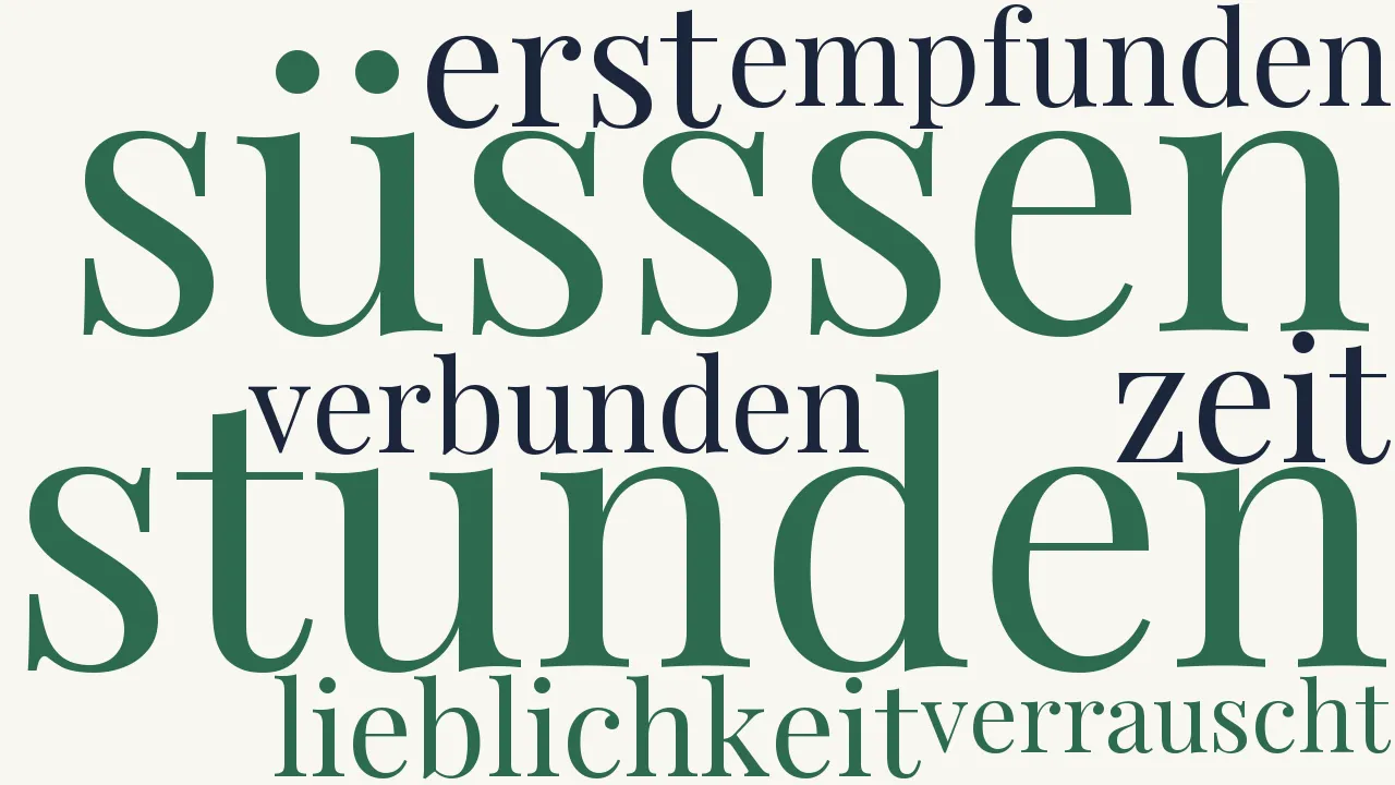 Wortwolke zu Verliebte Aue