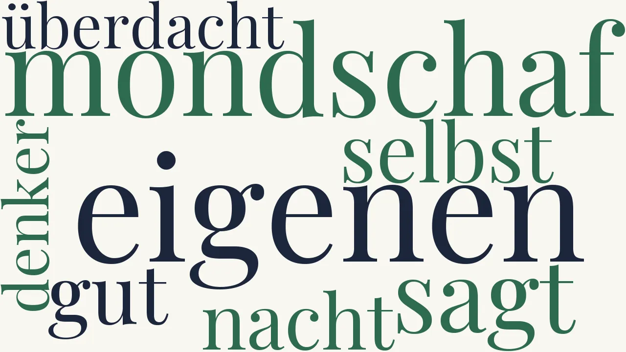 Wortwolke zu Das Mondschaf [2]
