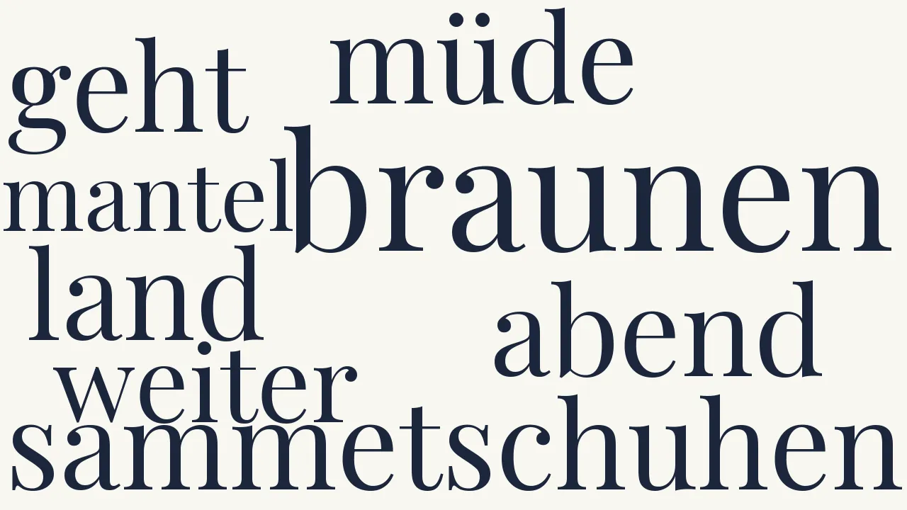 Wortwolke zu Der Abend