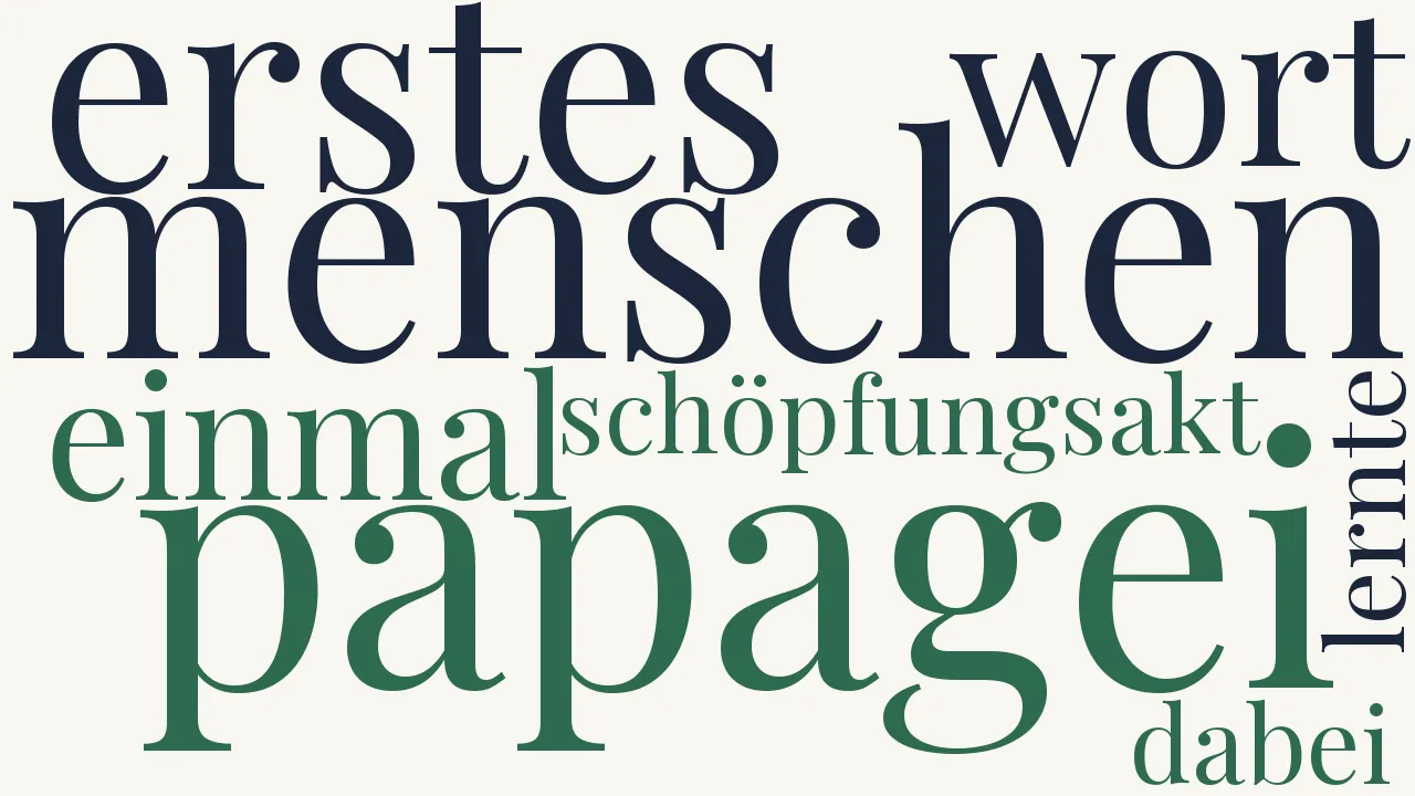 Wortwolke zu Der Papagei