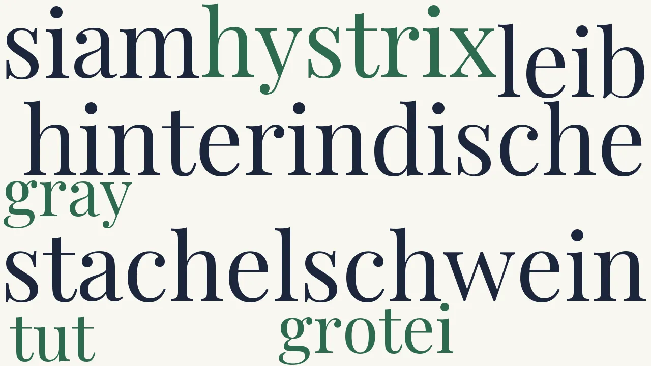 Wortwolke zu Die Hysterix